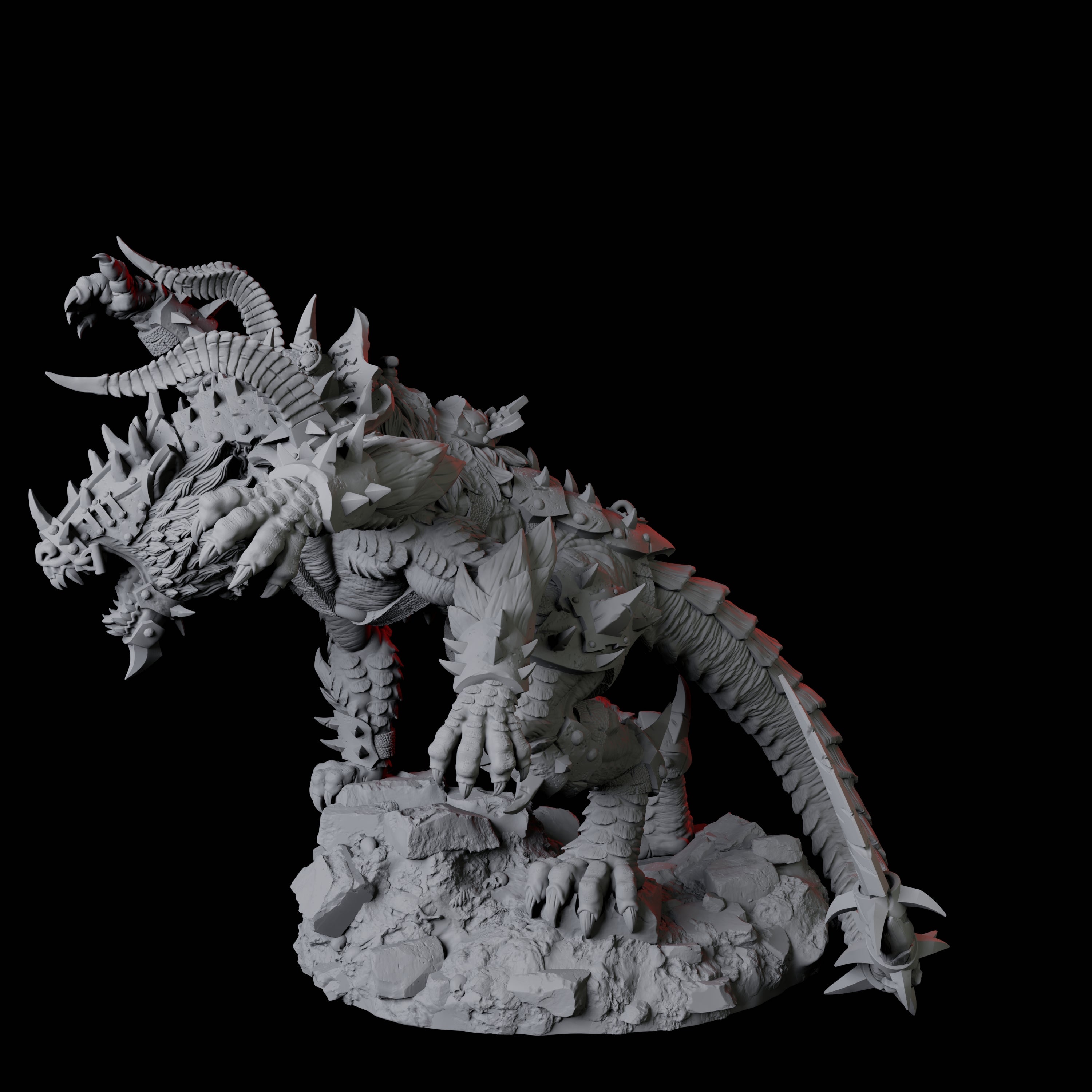 Armoured Udaak B Miniature for Dungeons and Dragons, Pathfinder or other TTRPGs