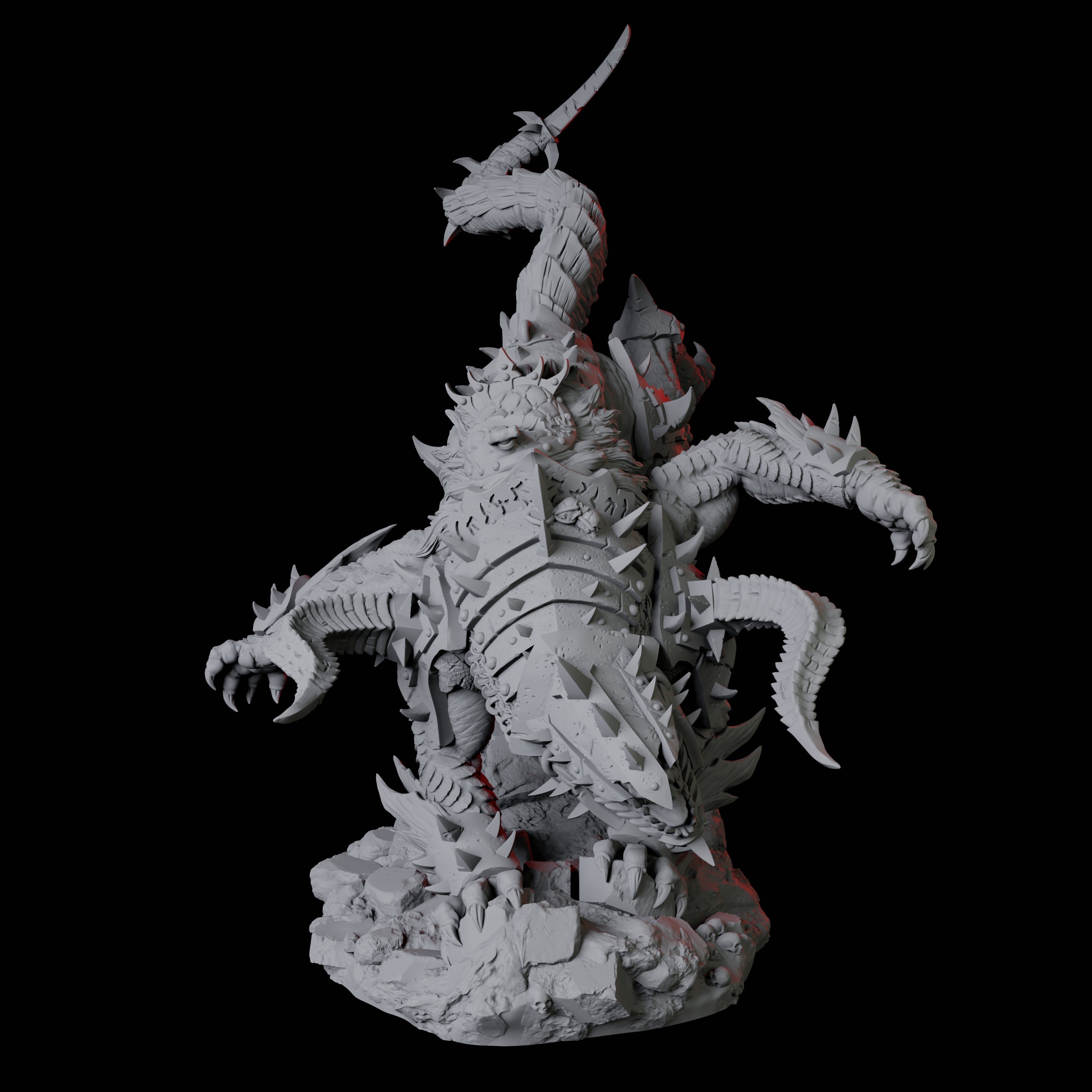 Armoured Udaak C Miniature for Dungeons and Dragons, Pathfinder or other TTRPGs