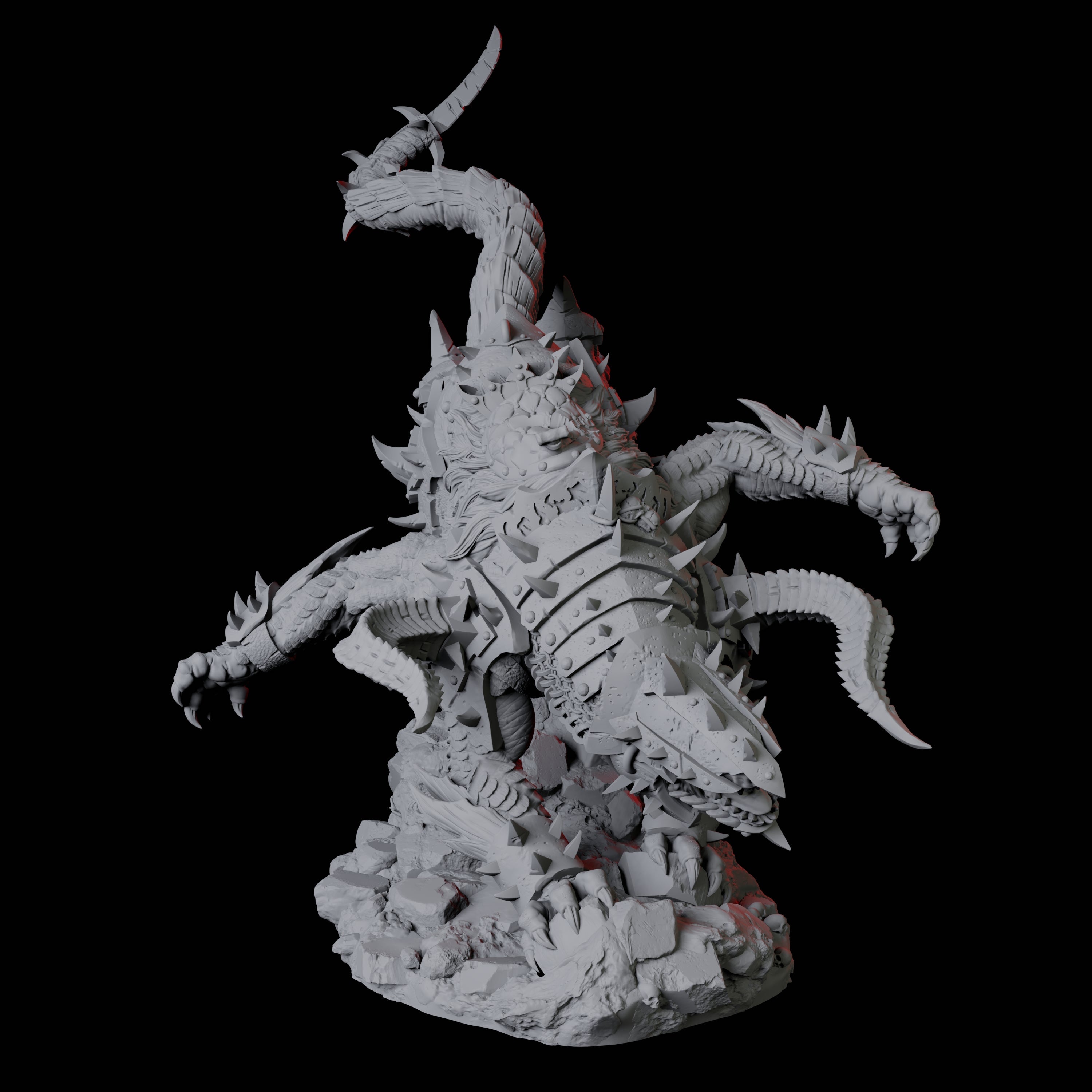 Armoured Udaak C Miniature for Dungeons and Dragons, Pathfinder or other TTRPGs