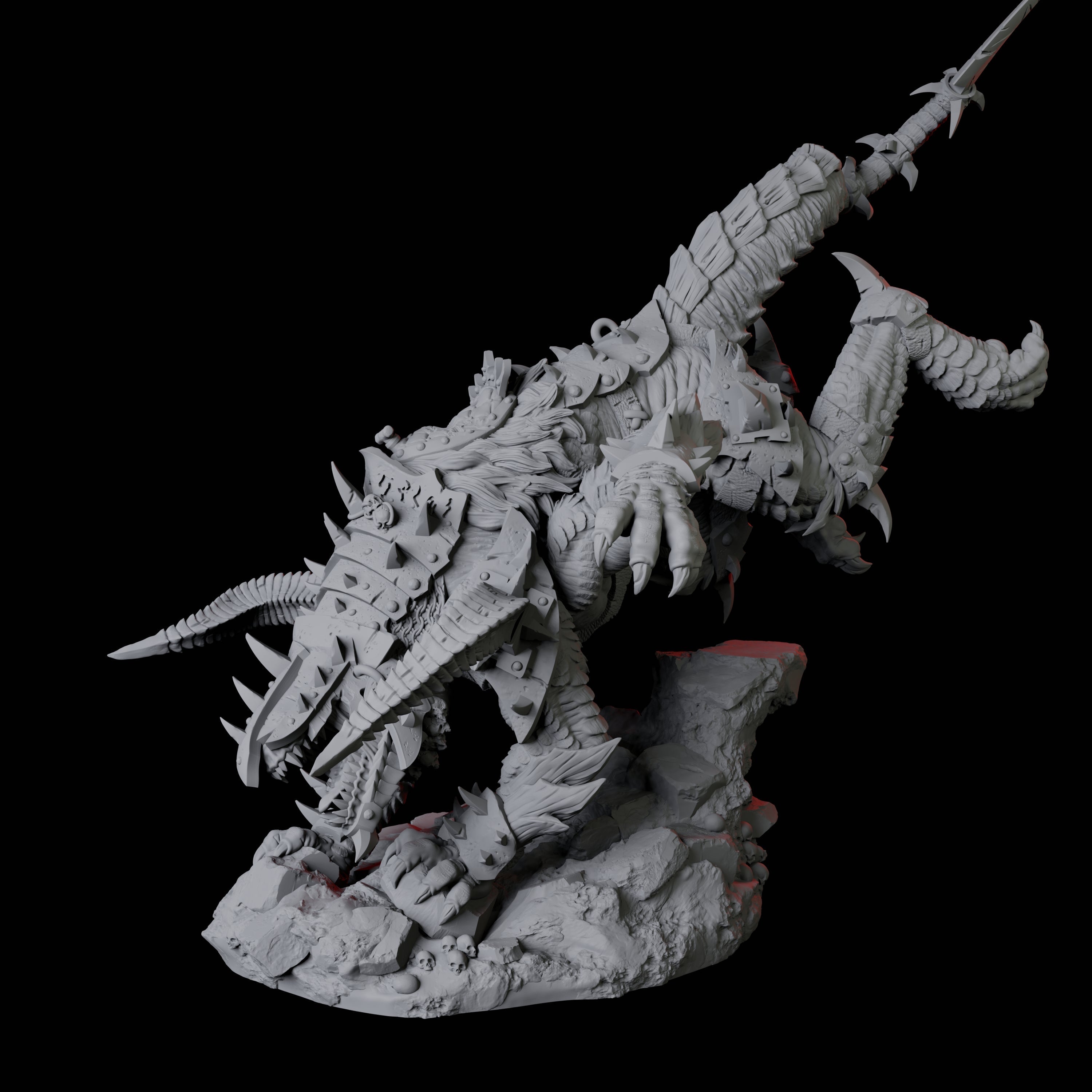 Armoured Udaak C Miniature for Dungeons and Dragons, Pathfinder or other TTRPGs