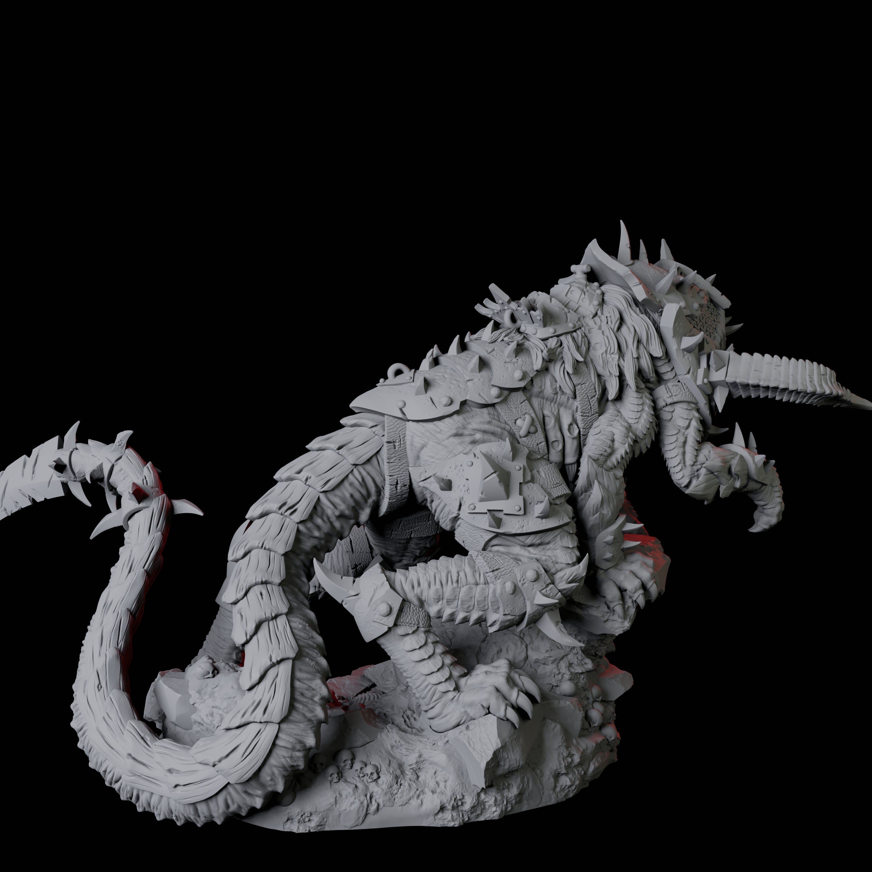 Armoured Udaak D Miniature for Dungeons and Dragons, Pathfinder or other TTRPGs