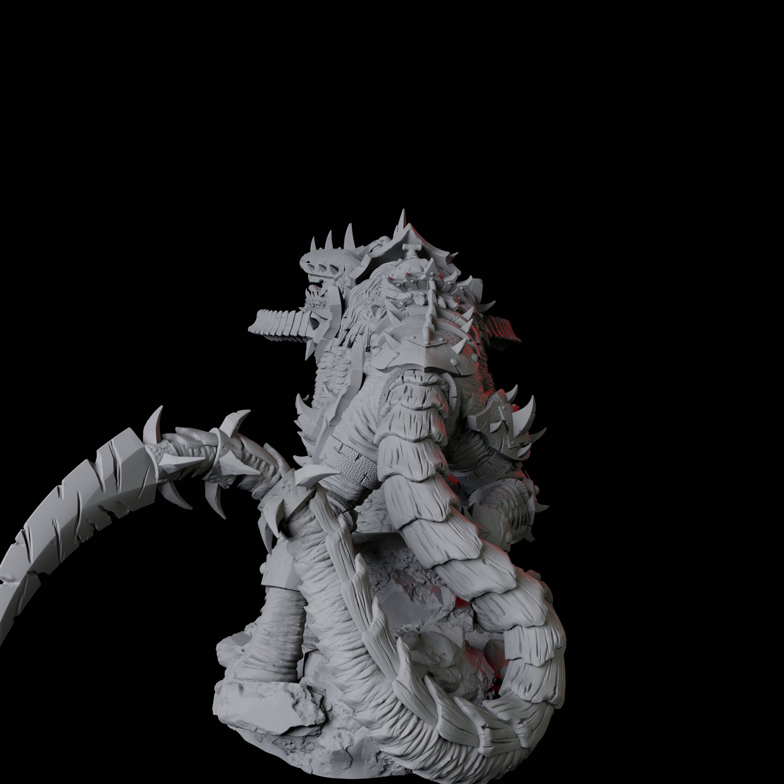 Armoured Udaak D Miniature for Dungeons and Dragons, Pathfinder or other TTRPGs