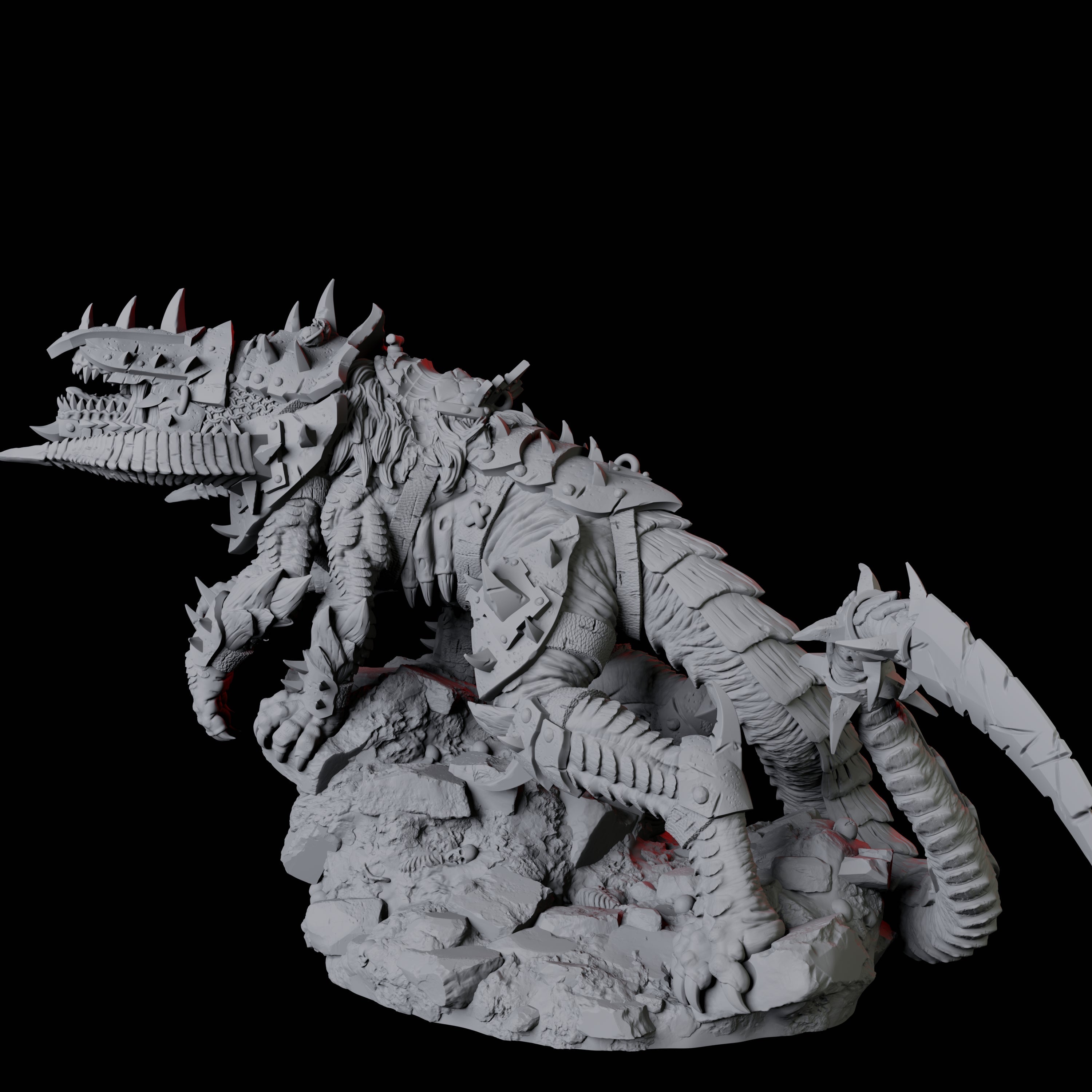 Armoured Udaak D Miniature for Dungeons and Dragons, Pathfinder or other TTRPGs