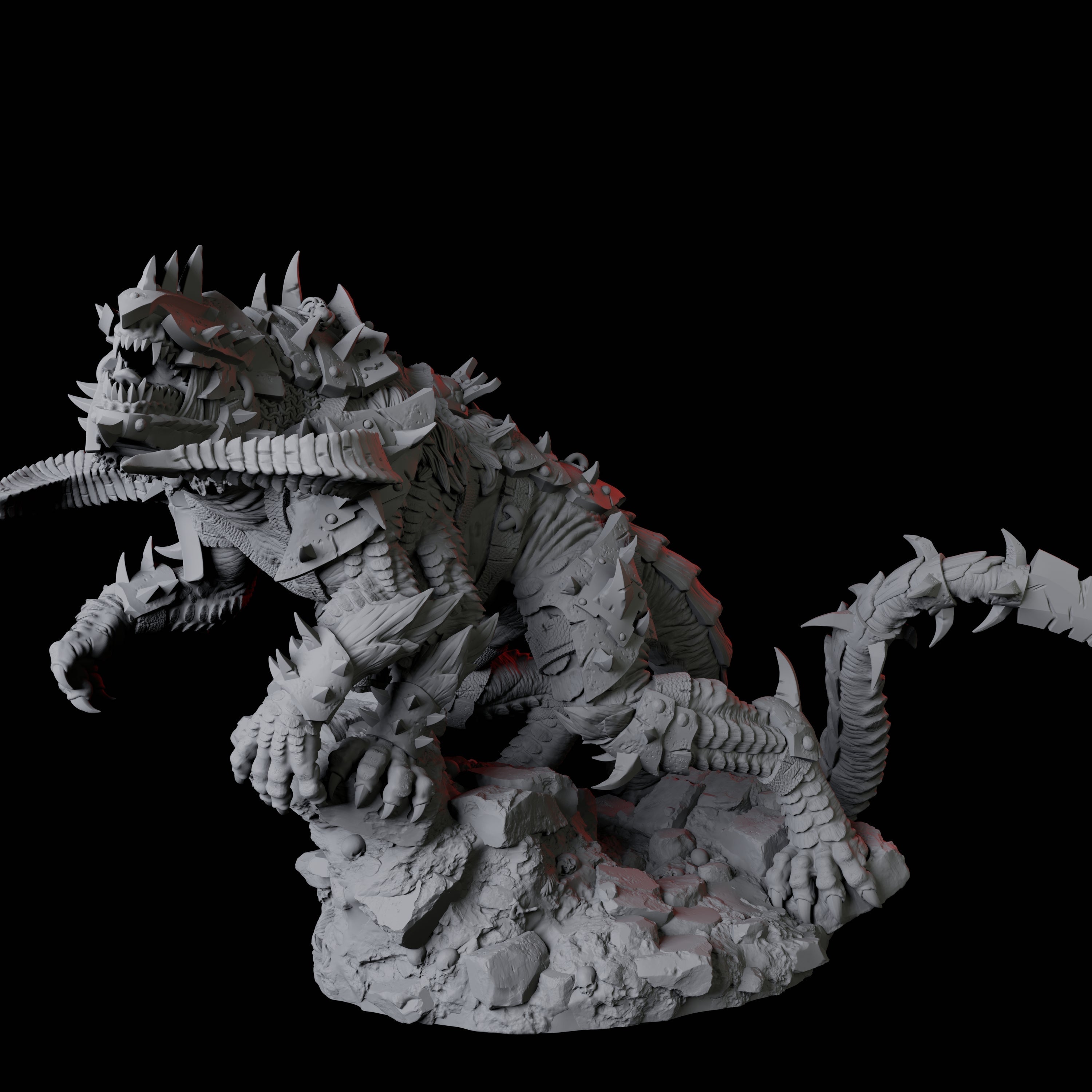 Armoured Udaak D Miniature for Dungeons and Dragons, Pathfinder or other TTRPGs