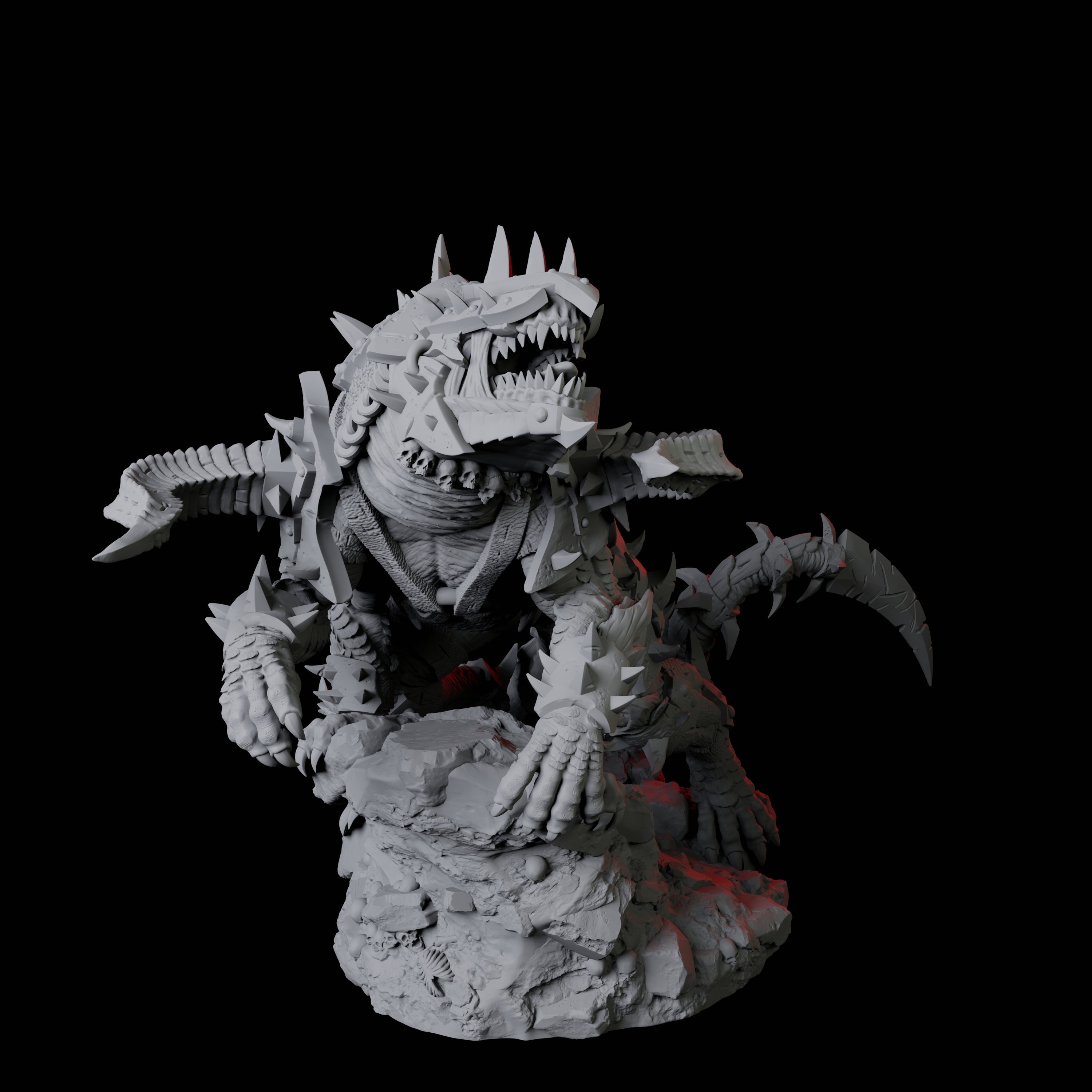 Armoured Udaak D Miniature for Dungeons and Dragons, Pathfinder or other TTRPGs