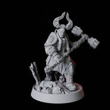 Armoured Warrior Miniature for Dungeons and Dragons, Pathfinder or other TTRPGs