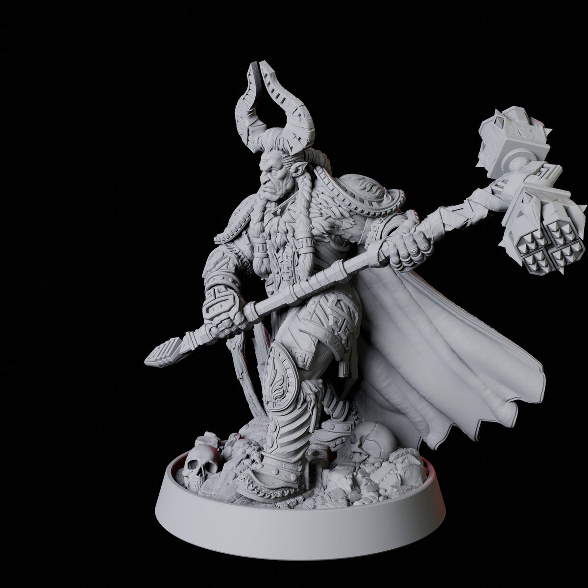Armoured Warrior Miniature for Dungeons and Dragons, Pathfinder or other TTRPGs