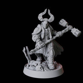 Armoured Warrior Miniature for Dungeons and Dragons, Pathfinder or other TTRPGs