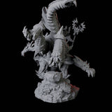Armoured Warrior riding Udaak C Miniature for Dungeons and Dragons, Pathfinder or other TTRPGs