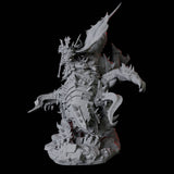 Armoured Warrior riding Udaak C Miniature for Dungeons and Dragons, Pathfinder or other TTRPGs