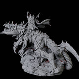 Armoured Warrior riding Udaak D Miniature for Dungeons and Dragons, Pathfinder or other TTRPGs