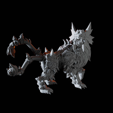 Armoured Worg Miniature for Dungeons and Dragons, Pathfinder or other TTRPGs