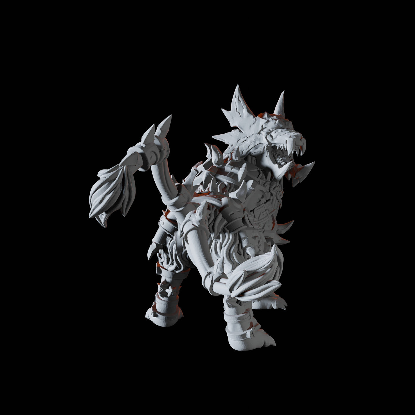 Armoured Worg Miniature for Dungeons and Dragons, Pathfinder or other TTRPGs