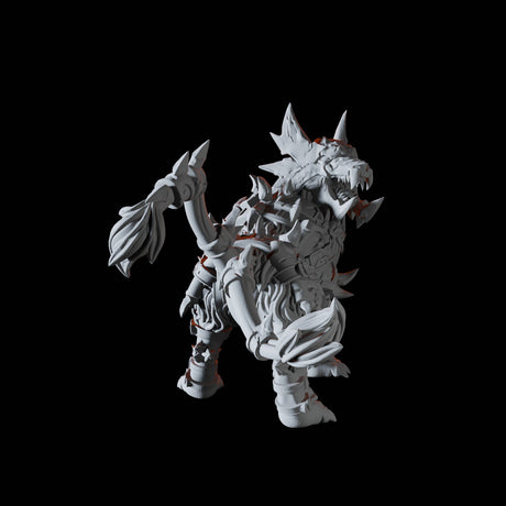Armoured Worg Miniature for Dungeons and Dragons, Pathfinder or other TTRPGs