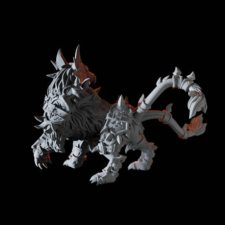 Armoured Worg Miniature for Dungeons and Dragons, Pathfinder or other TTRPGs
