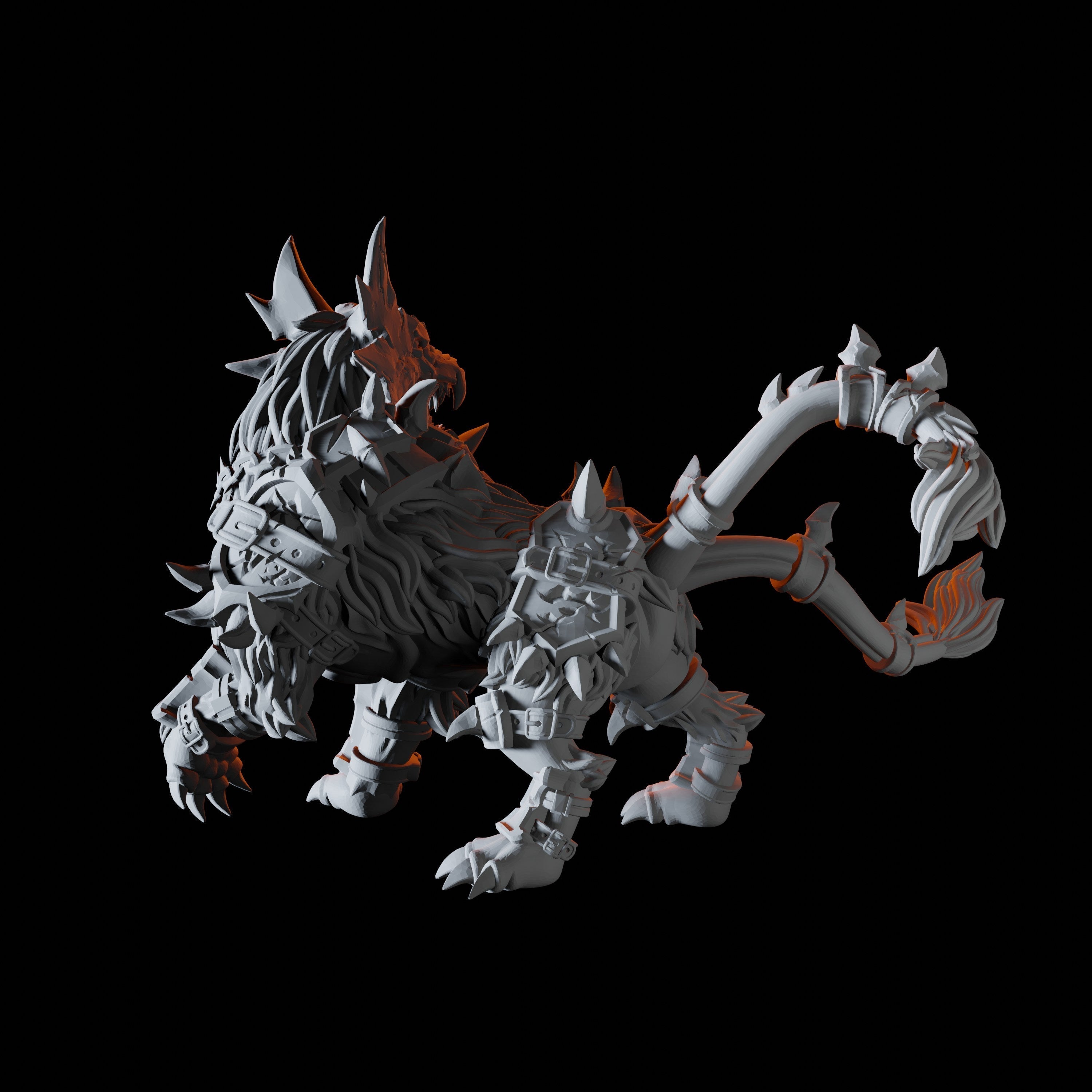 Armoured Worg Miniature for Dungeons and Dragons - Myth Forged