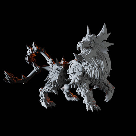 Armoured Worg Miniature for Dungeons and Dragons, Pathfinder or other TTRPGs