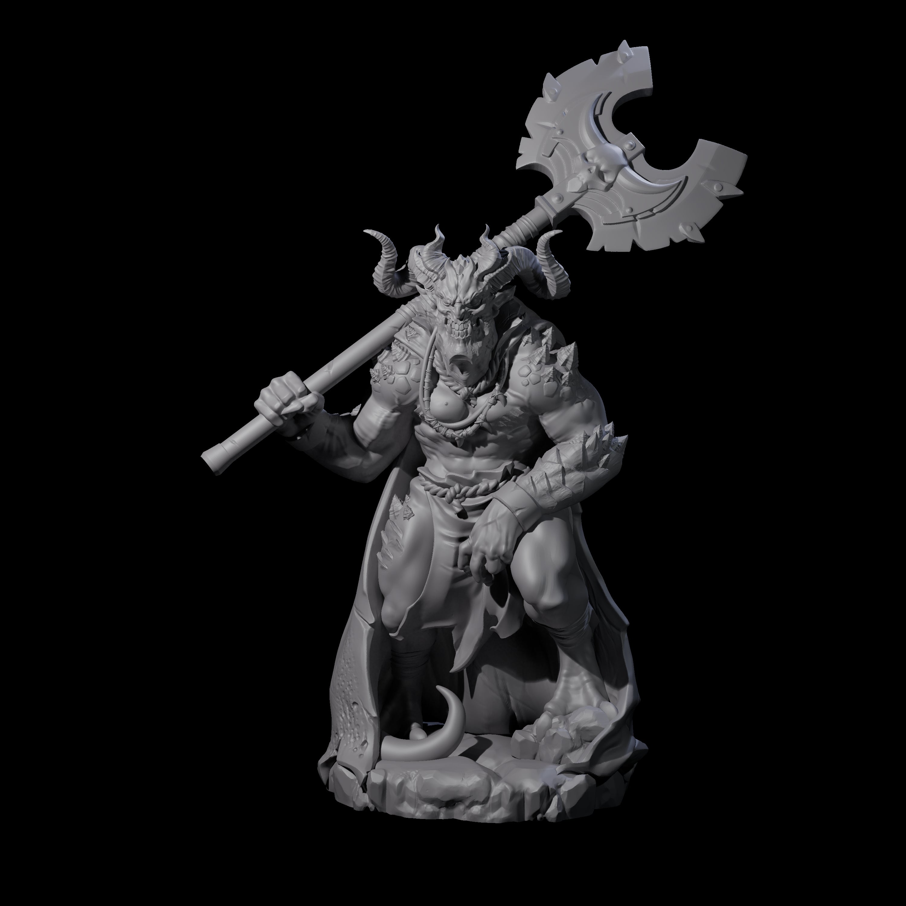 Arresting Demon Warchief Miniature for Dungeons and Dragons, Pathfinder or other TTRPGs