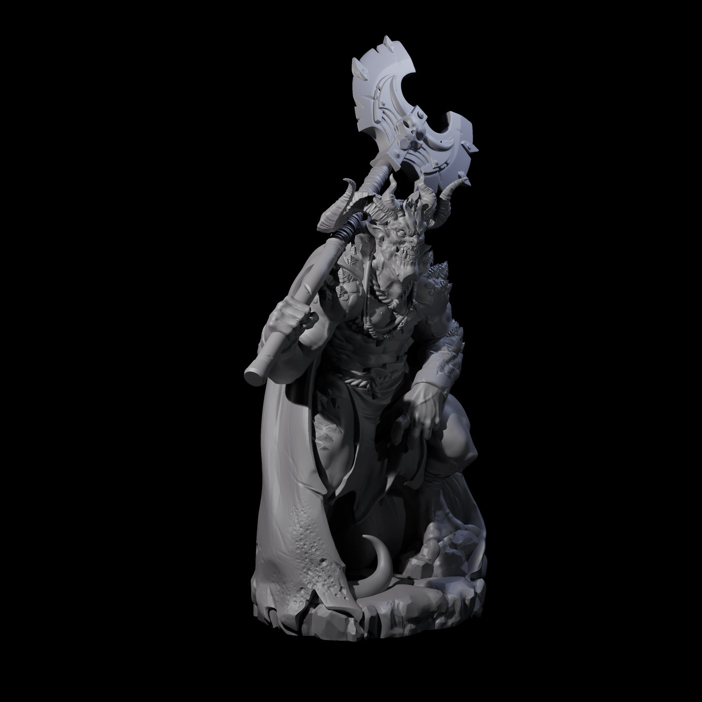 Arresting Demon Warchief Miniature for Dungeons and Dragons, Pathfinder or other TTRPGs
