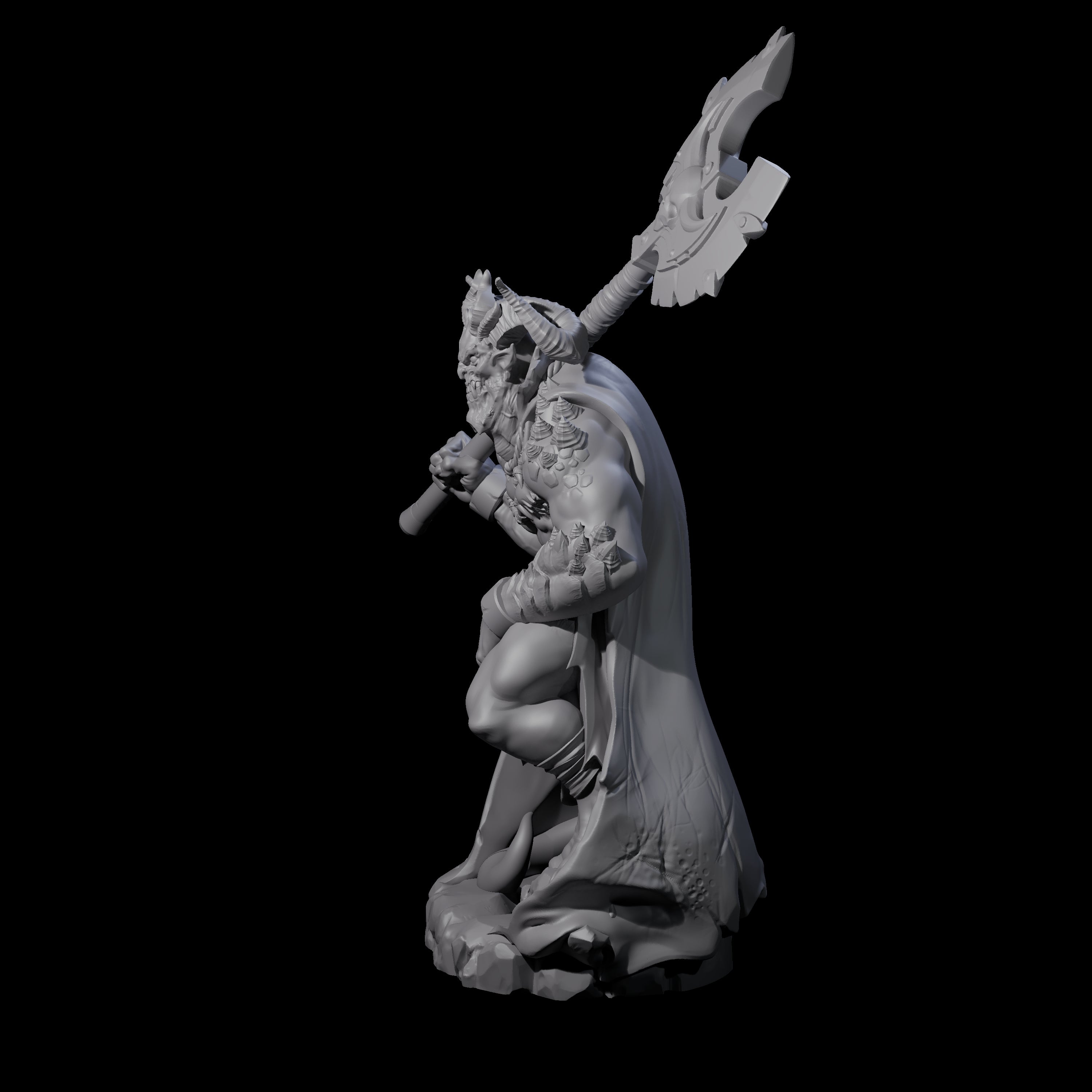 Arresting Demon Warchief Miniature for Dungeons and Dragons, Pathfinder or other TTRPGs