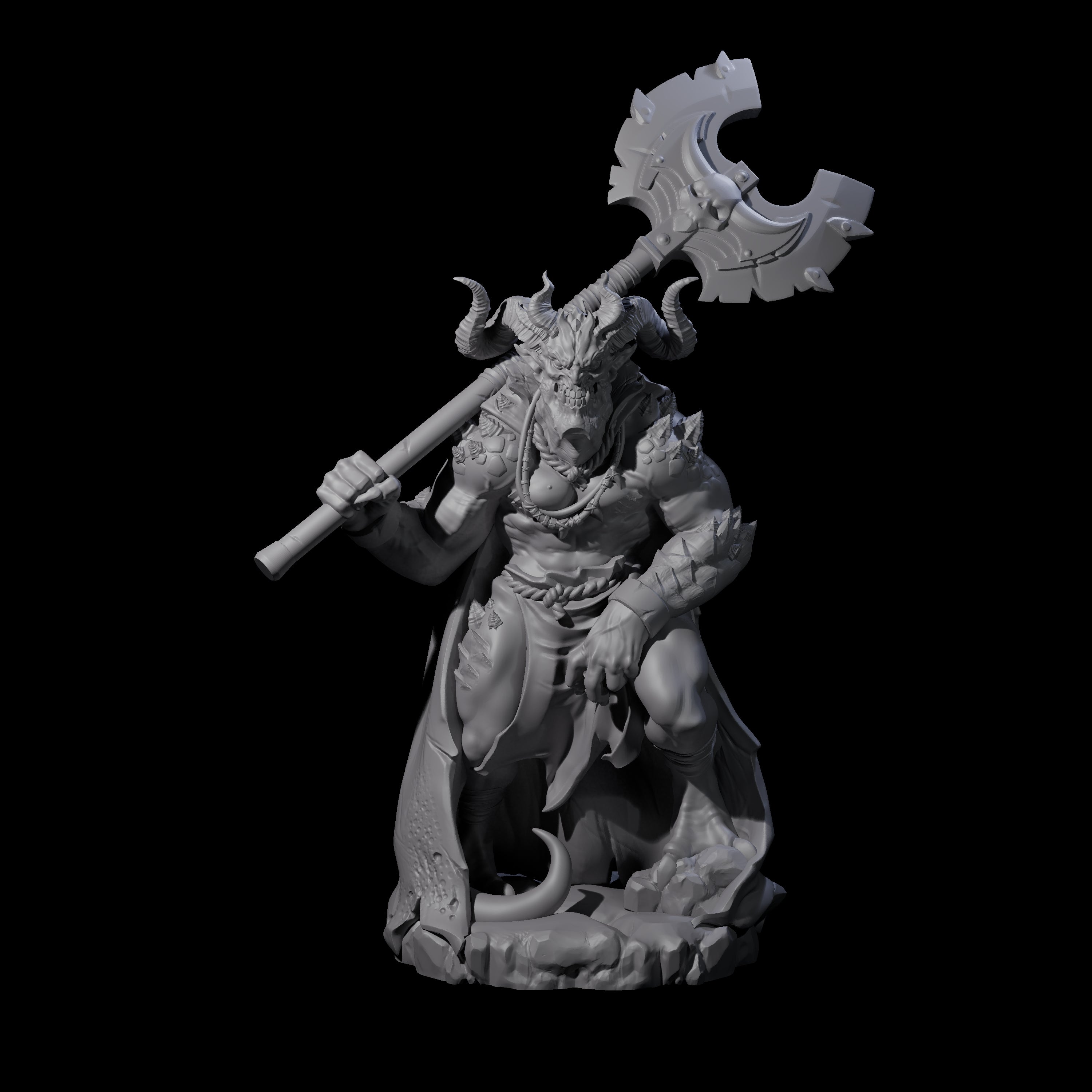 Arresting Demon Warchief Miniature for Dungeons and Dragons, Pathfinder or other TTRPGs