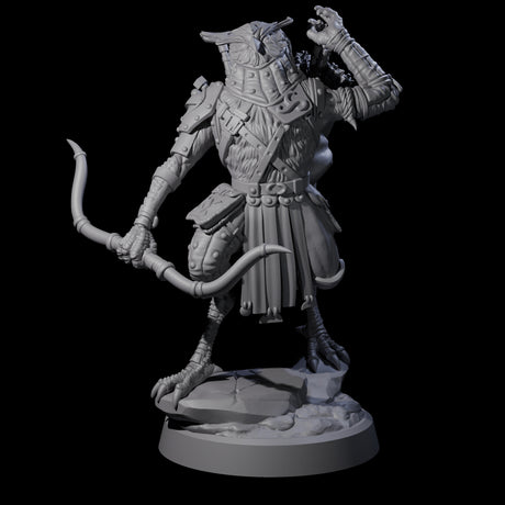 Arrow Pulling Owl Aarakocra Archer Miniature for Dungeons and Dragons, Pathfinder or other TTRPGs
