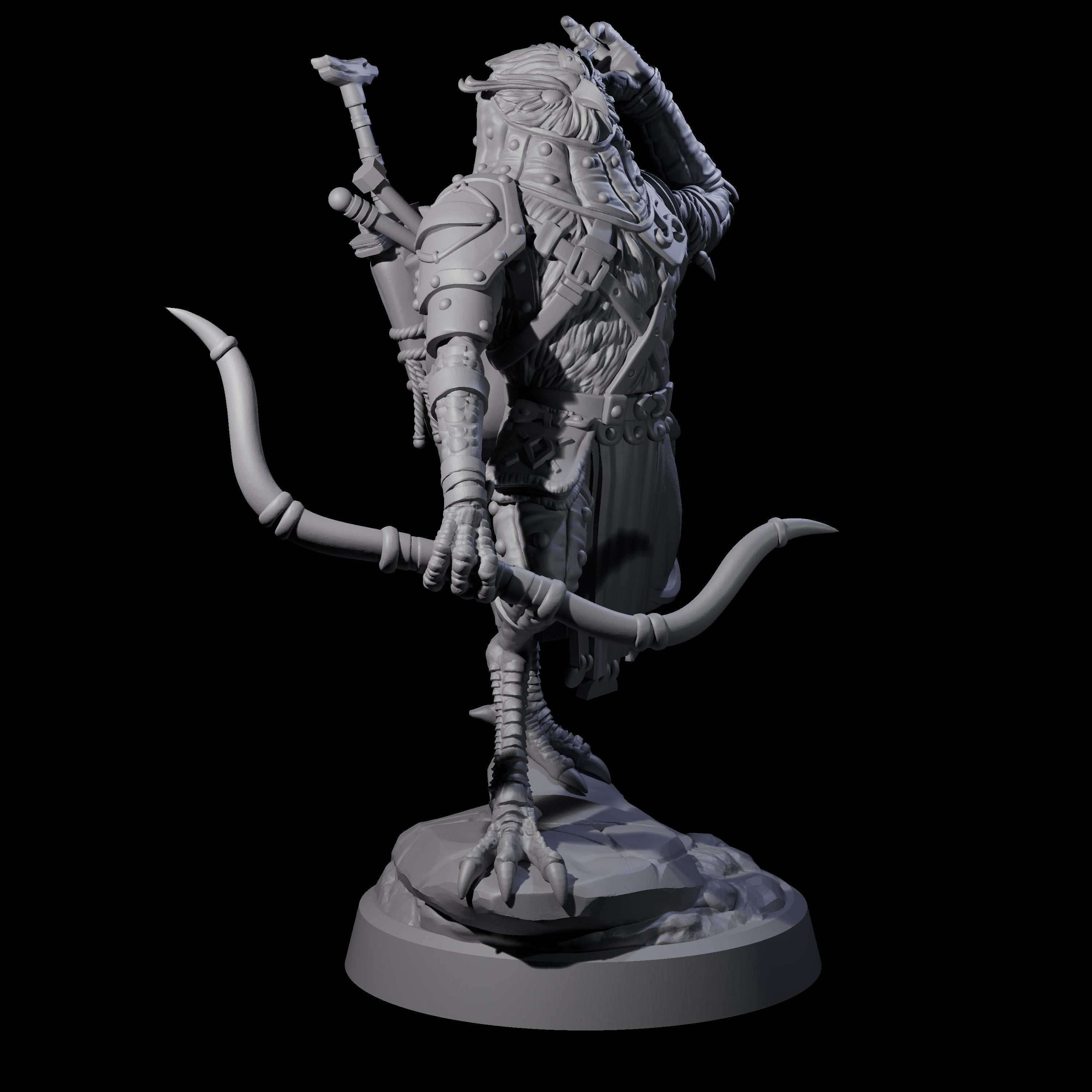 Arrow Pulling Owl Aarakocra Archer Miniature for Dungeons and Dragons, Pathfinder or other TTRPGs