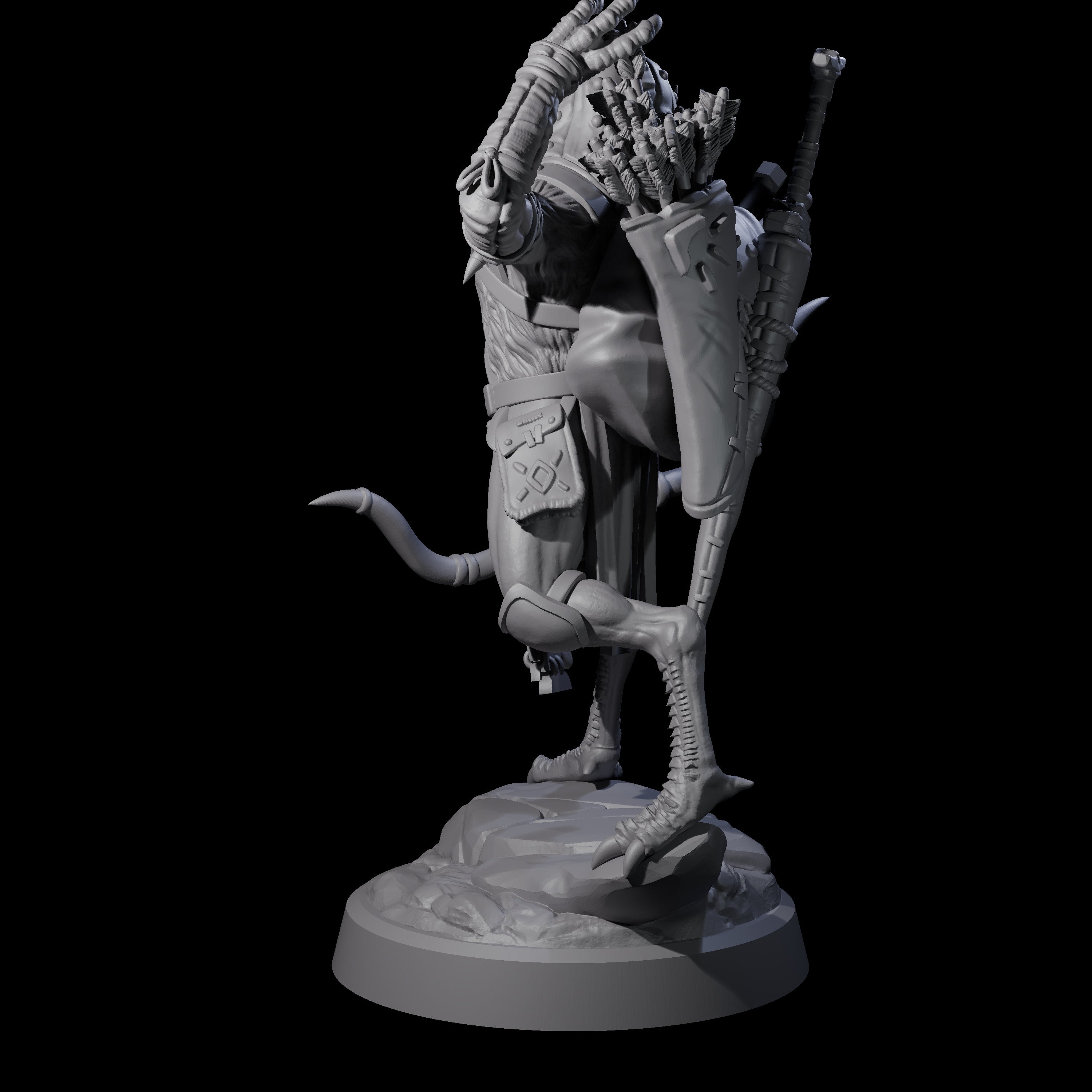 Arrow Pulling Owl Aarakocra Archer Miniature for Dungeons and Dragons, Pathfinder or other TTRPGs