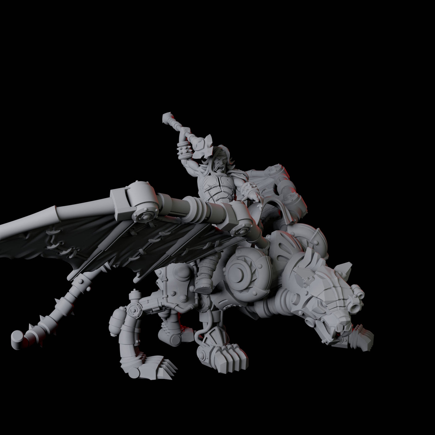 Artificer Flying Big Cat Miniature for Dungeons and Dragons, Pathfinder or other TTRPGs