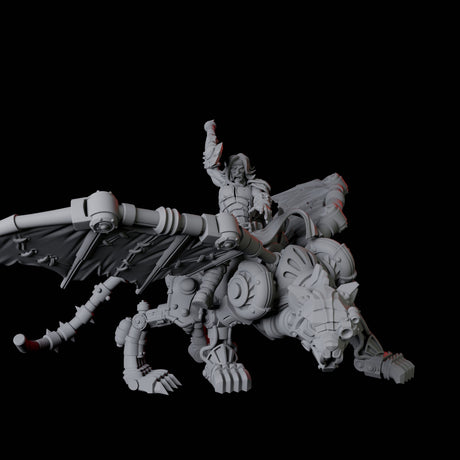 Artificer Flying Big Cat Miniature for Dungeons and Dragons, Pathfinder or other TTRPGs