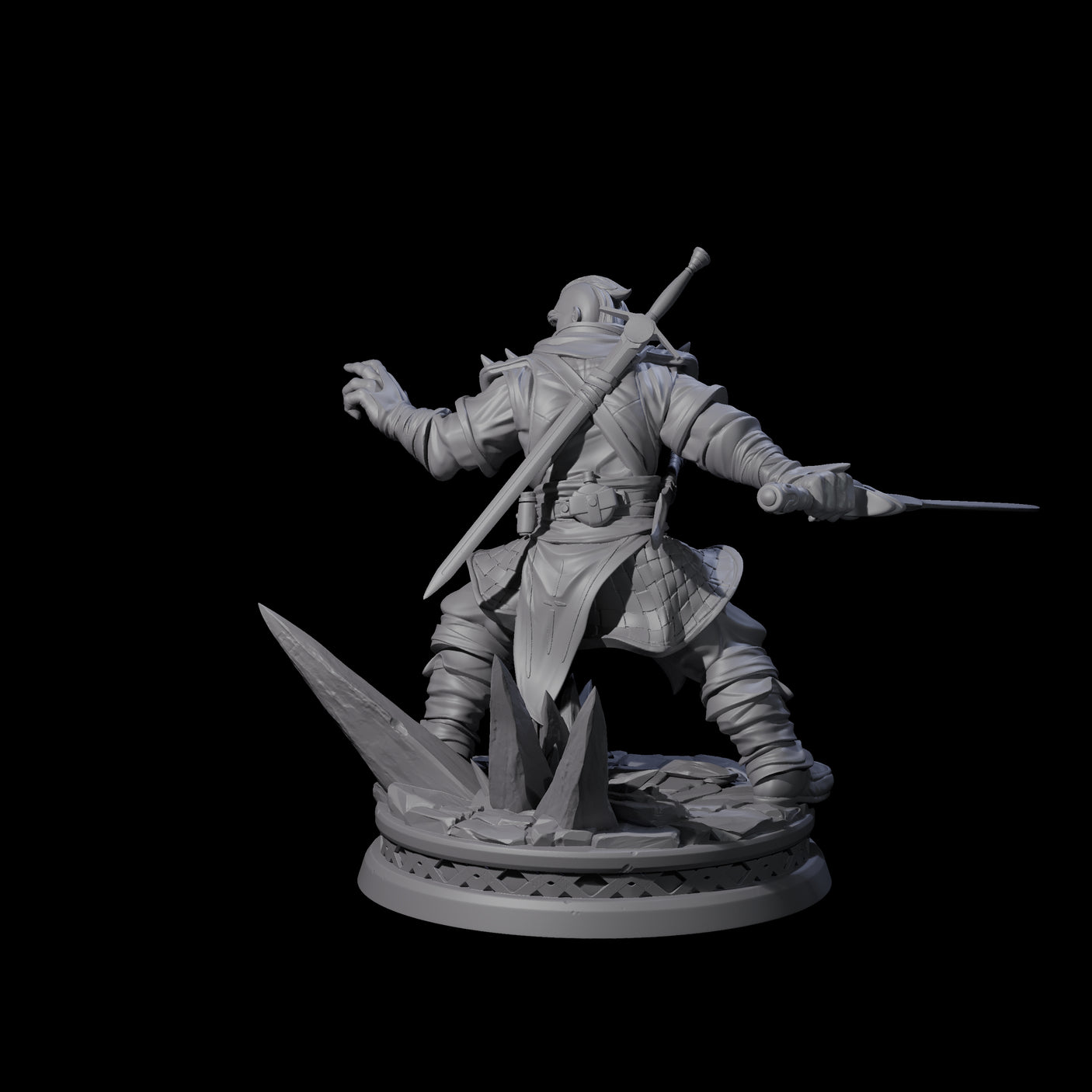Arvandor - Poised Fighter Miniature for Dungeons and Dragons, Pathfinder or other TTRPGs