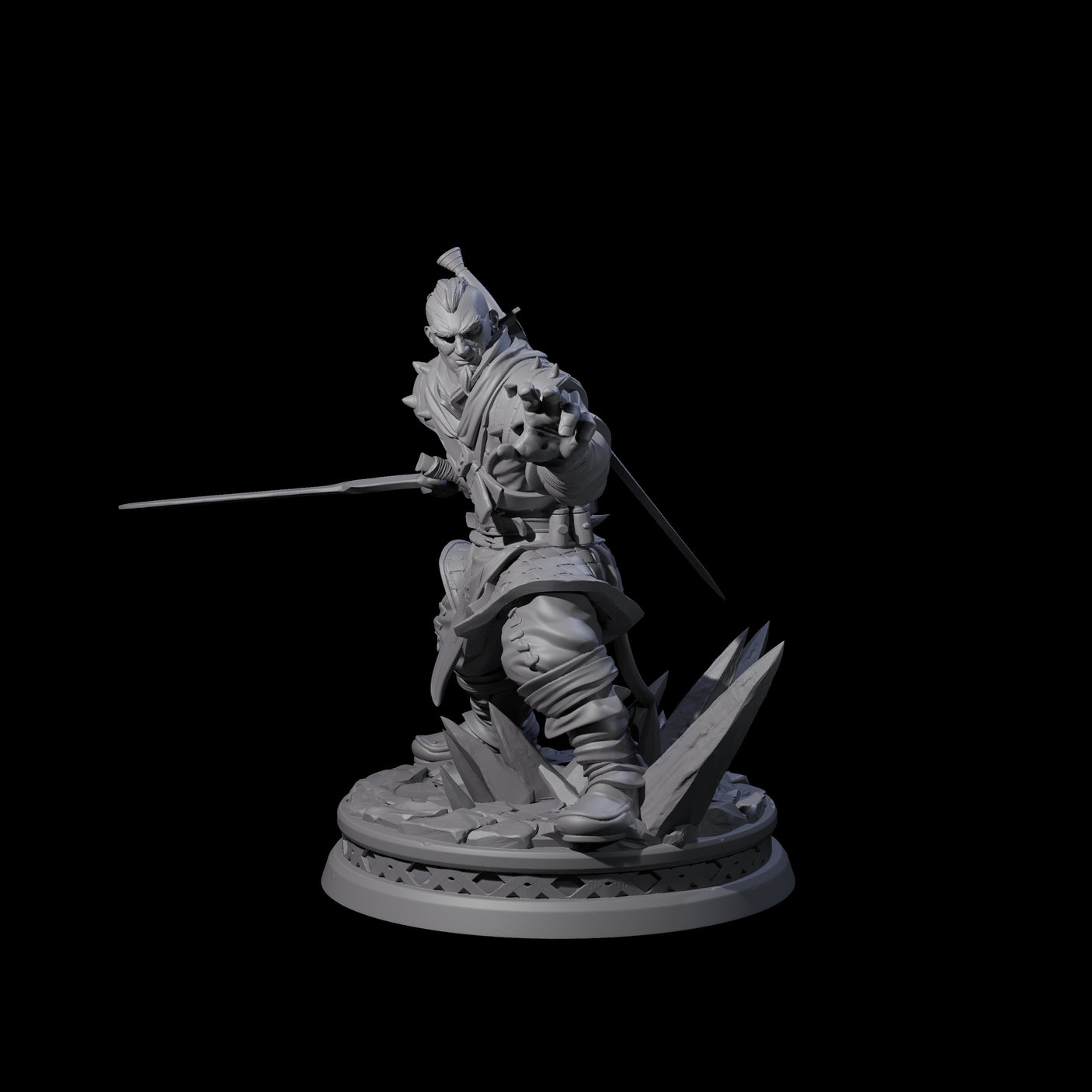Arvandor - Poised Fighter Miniature for Dungeons and Dragons, Pathfinder or other TTRPGs