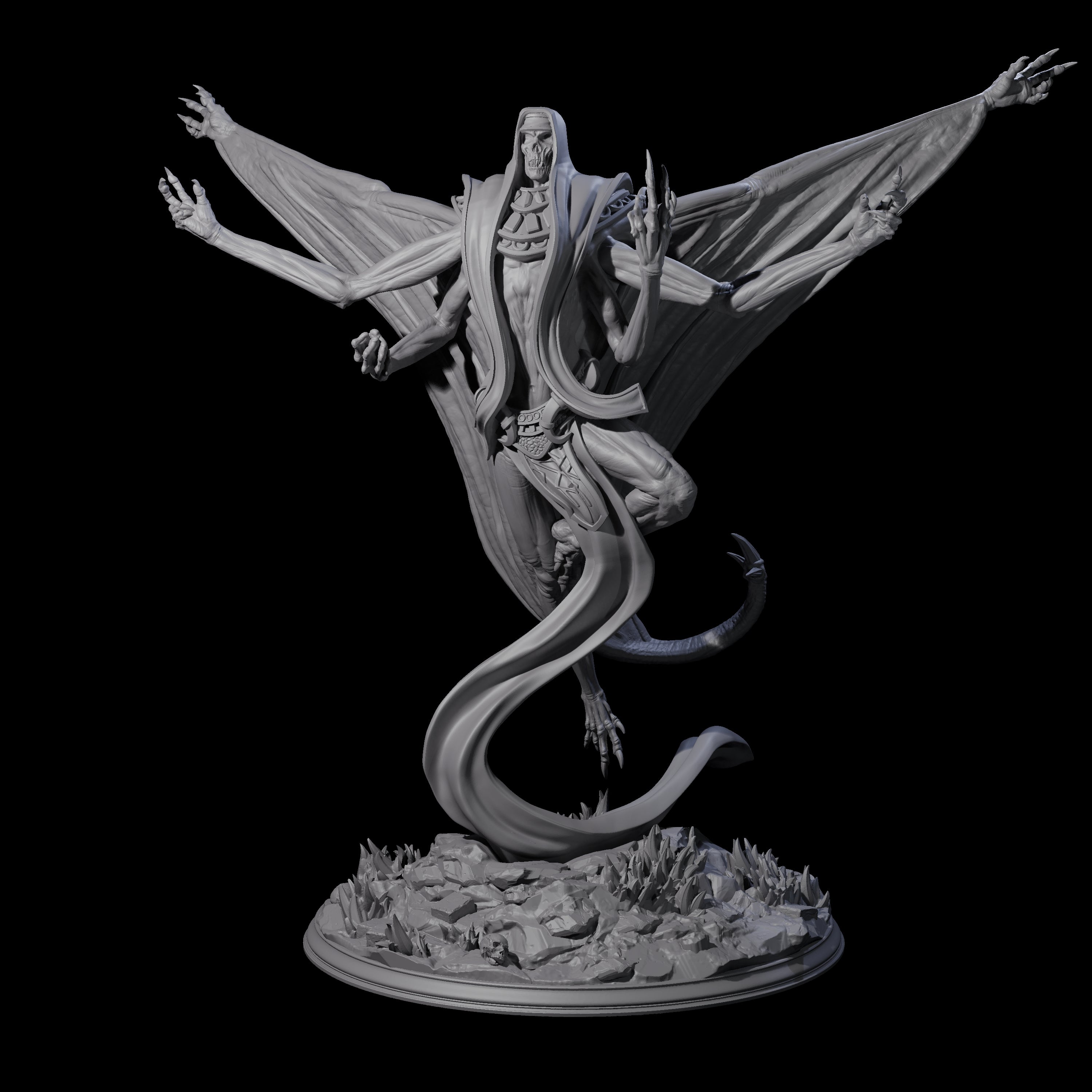 Ascendant Lich Necromancer Miniature for Dungeons and Dragons, Pathfinder or other TTRPGs