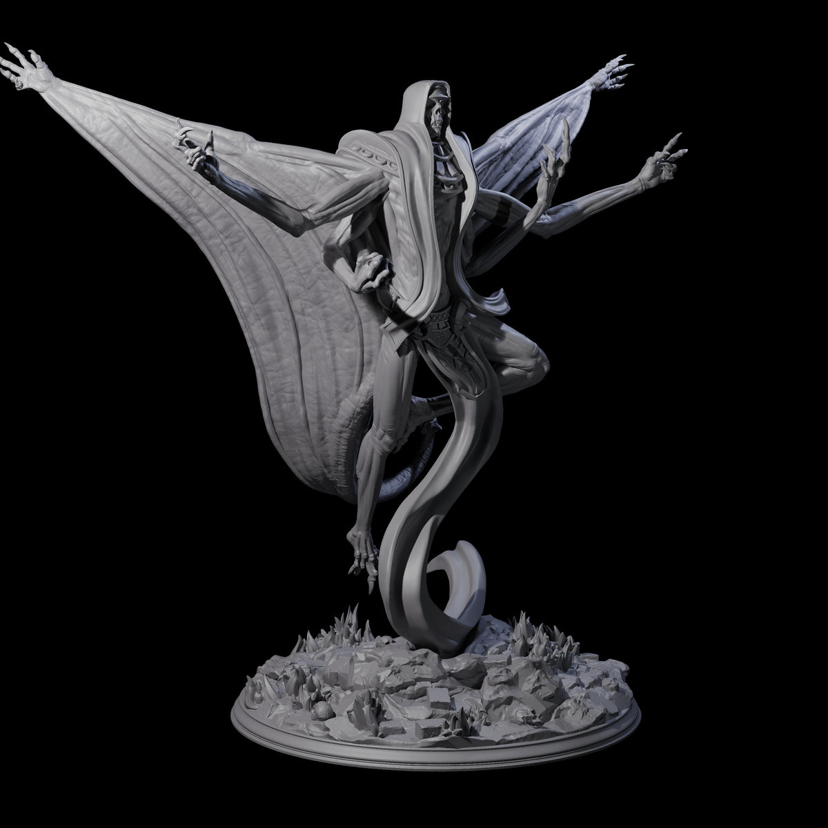 Ascendant Lich Necromancer Miniature for Dungeons and Dragons, Pathfinder or other TTRPGs
