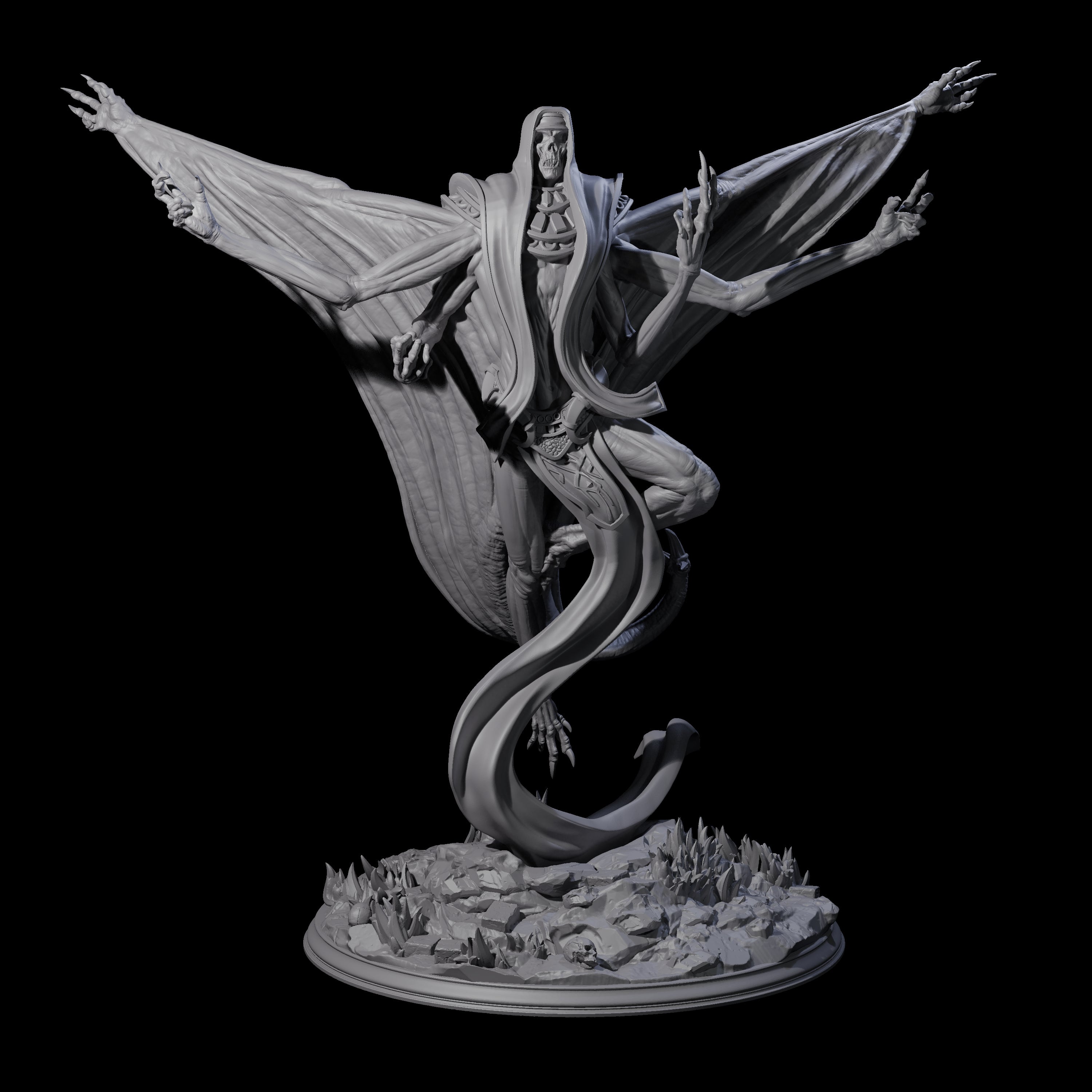 Ascendant Lich Necromancer Miniature for Dungeons and Dragons, Pathfinder or other TTRPGs
