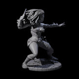 Ashara - Poised Human Barbarian Miniature for Dungeons and Dragons, Pathfinder or other TTRPGs