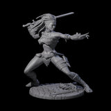 Ashara - Poised Human Barbarian Miniature for Dungeons and Dragons, Pathfinder or other TTRPGs