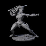 Ashara - Poised Human Barbarian Miniature for Dungeons and Dragons, Pathfinder or other TTRPGs