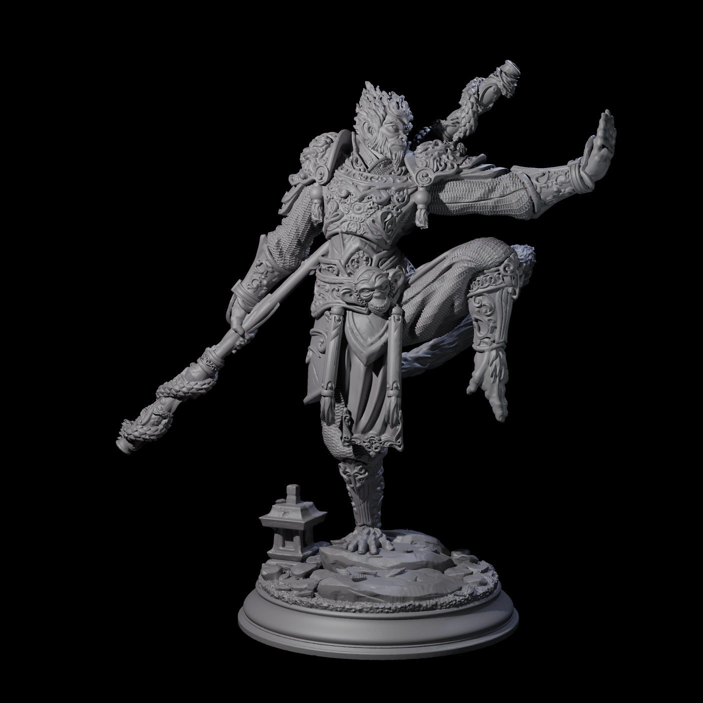 Athletic Monk Miniature for Dungeons and Dragons, Pathfinder or other TTRPGs