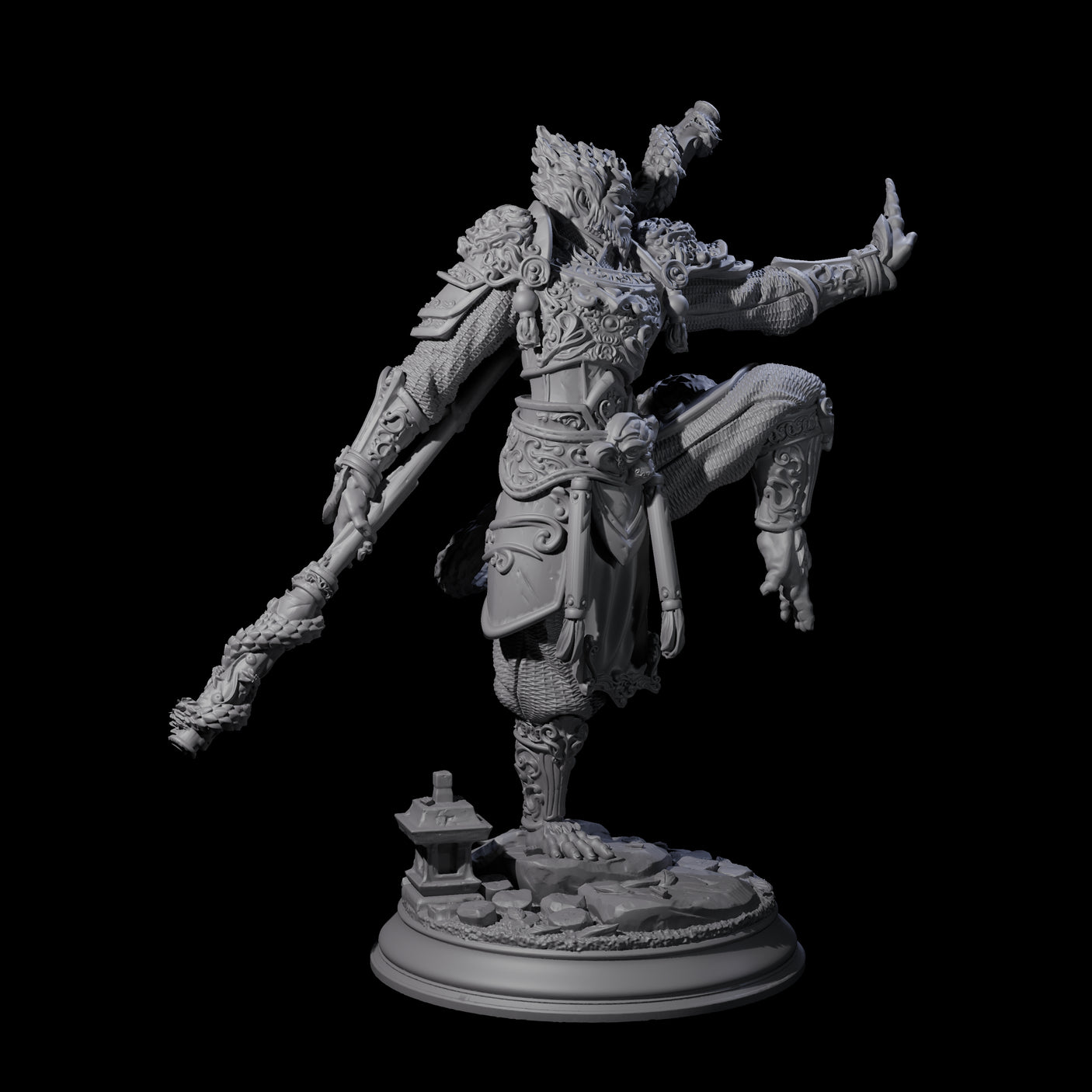 Athletic Monk Miniature for Dungeons and Dragons, Pathfinder or other TTRPGs