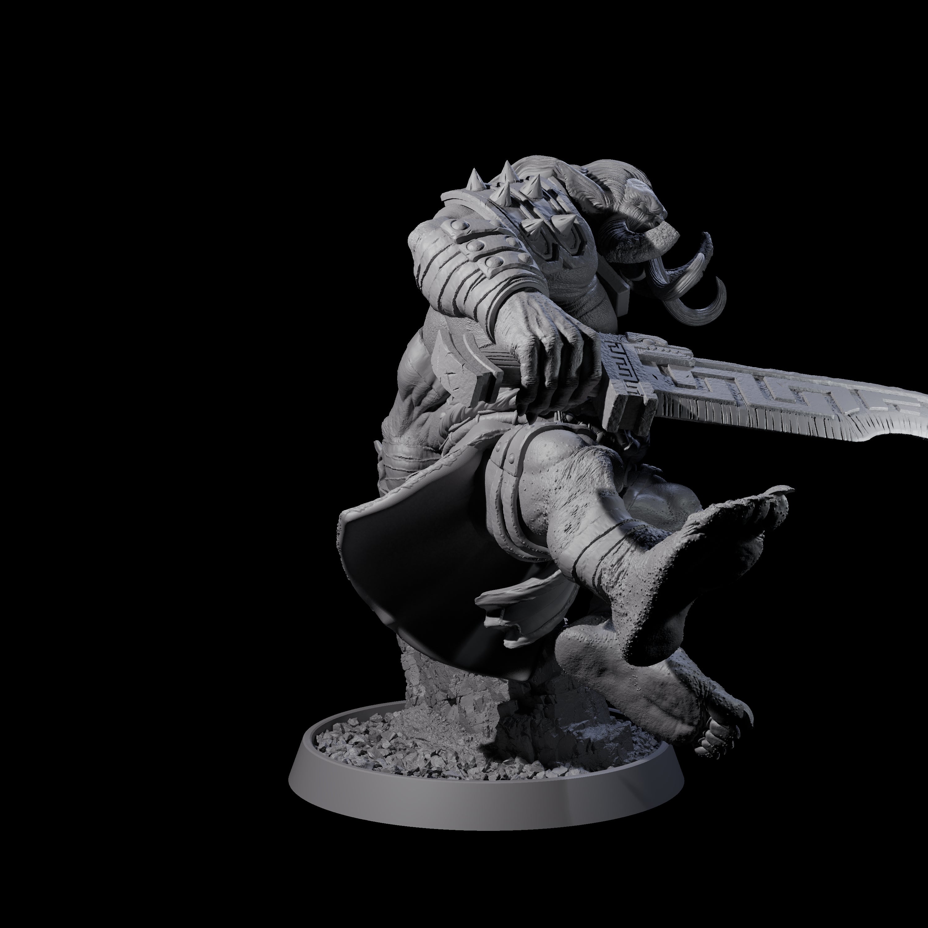 Athletic Tusked Hobgoblin A Miniature for Dungeons and Dragons, Pathfinder or other TTRPGs
