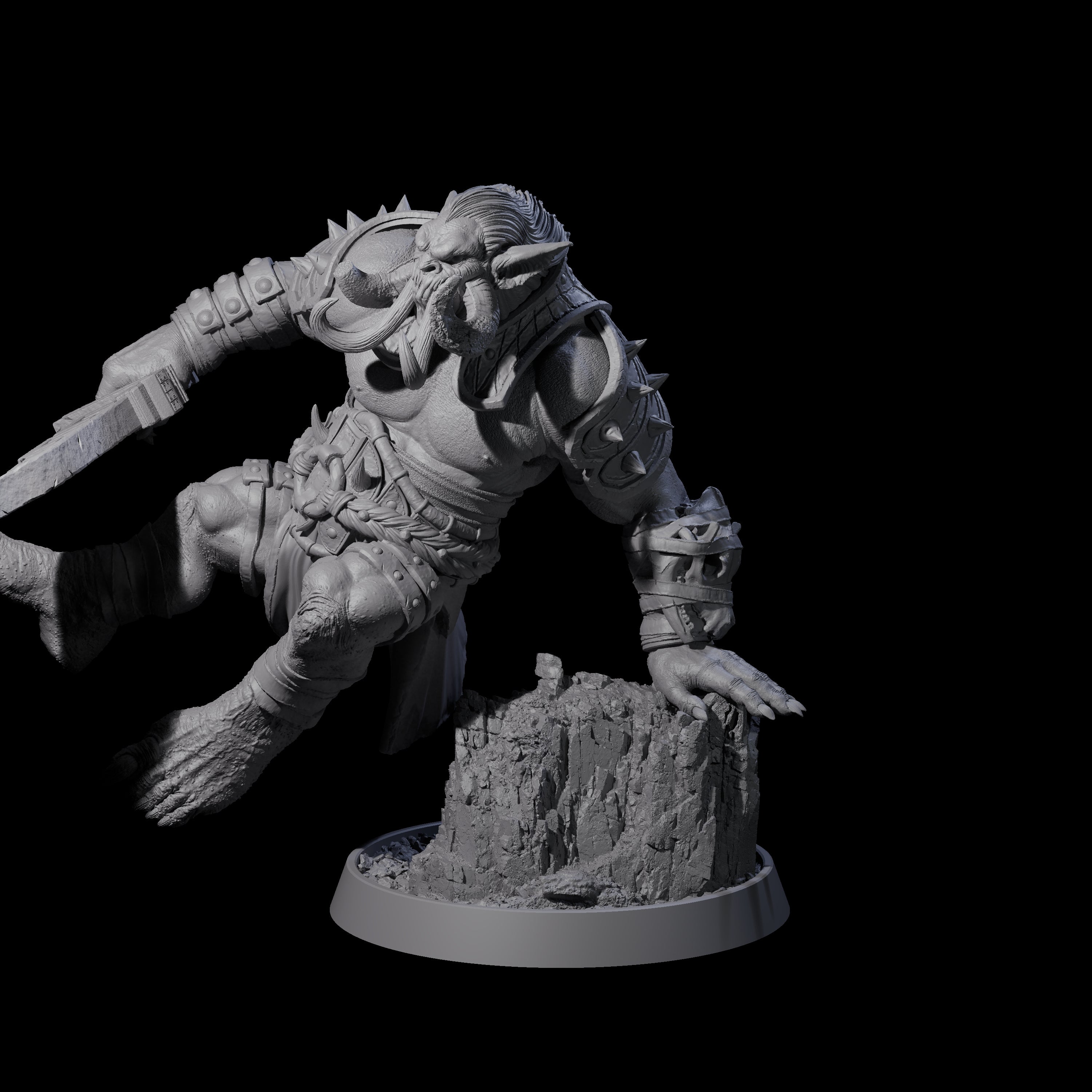 Athletic Tusked Hobgoblin A Miniature for Dungeons and Dragons, Pathfinder or other TTRPGs