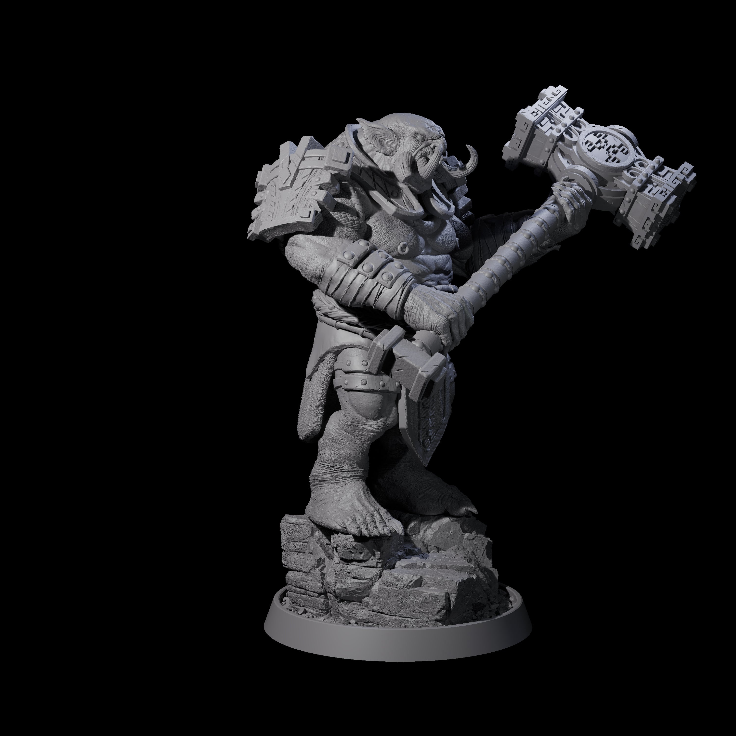 Athletic Tusked Hobgoblin C Miniature for Dungeons and Dragons, Pathfinder or other TTRPGs