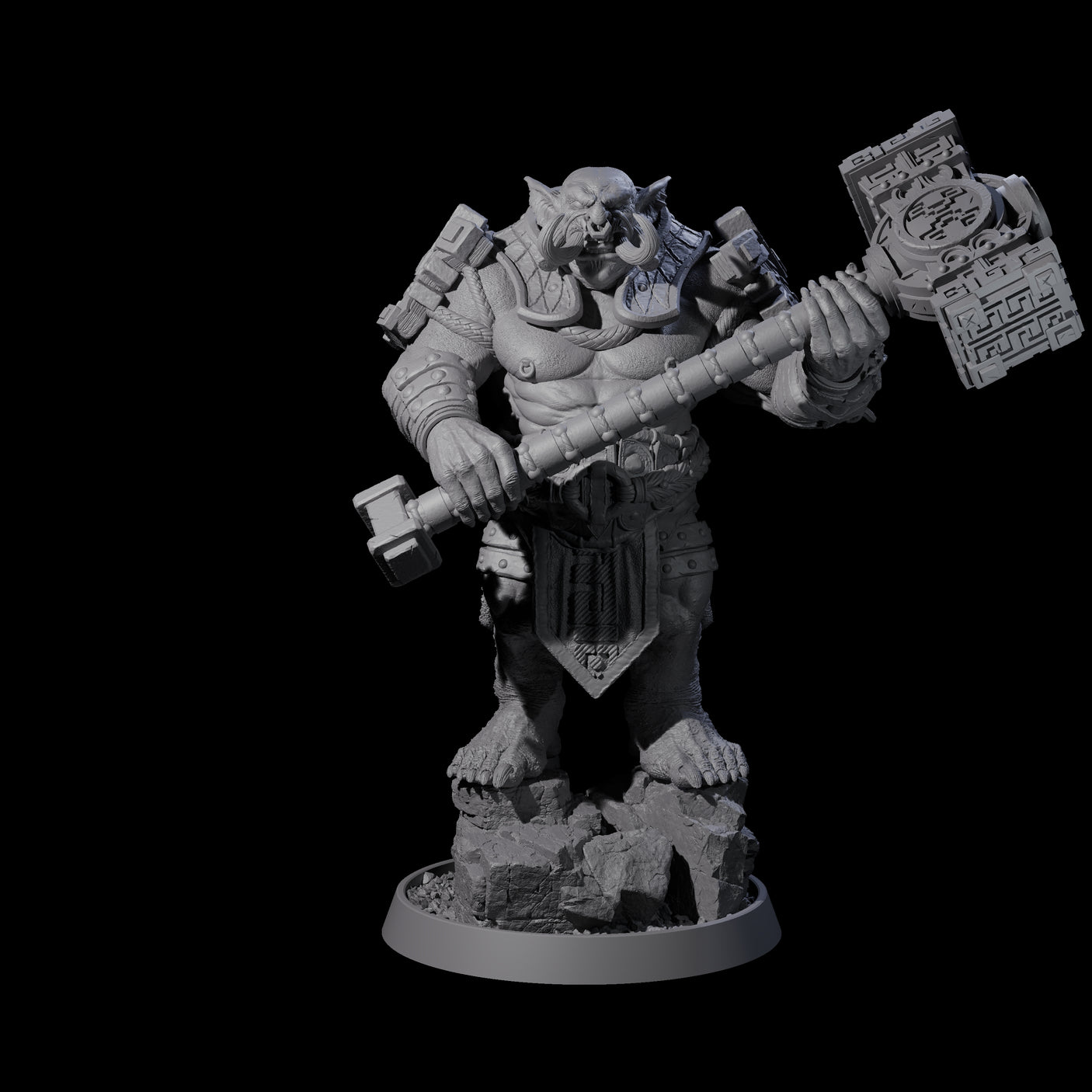 Athletic Tusked Hobgoblin C Miniature for Dungeons and Dragons, Pathfinder or other TTRPGs