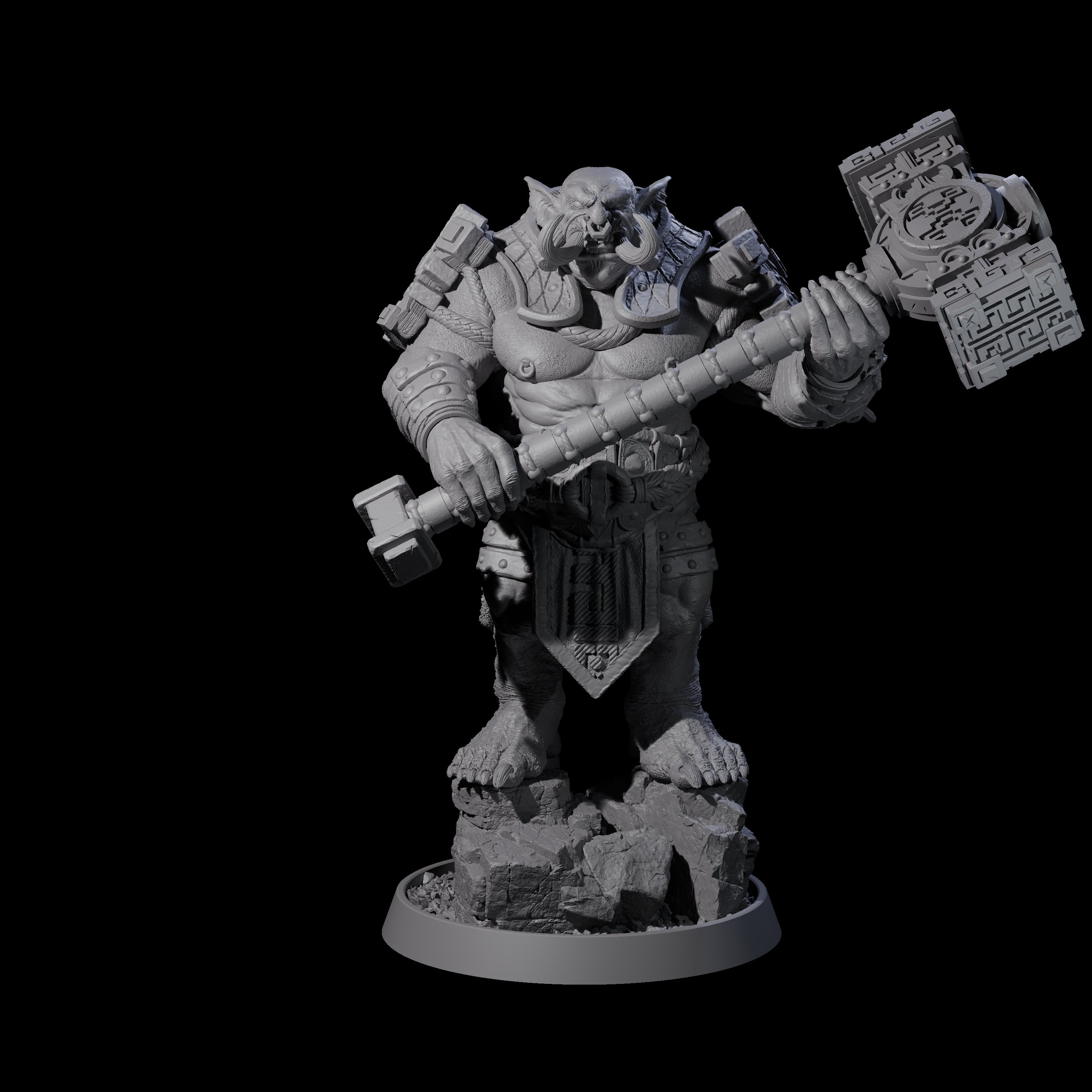 Athletic Tusked Hobgoblin C Miniature for Dungeons and Dragons, Pathfinder or other TTRPGs
