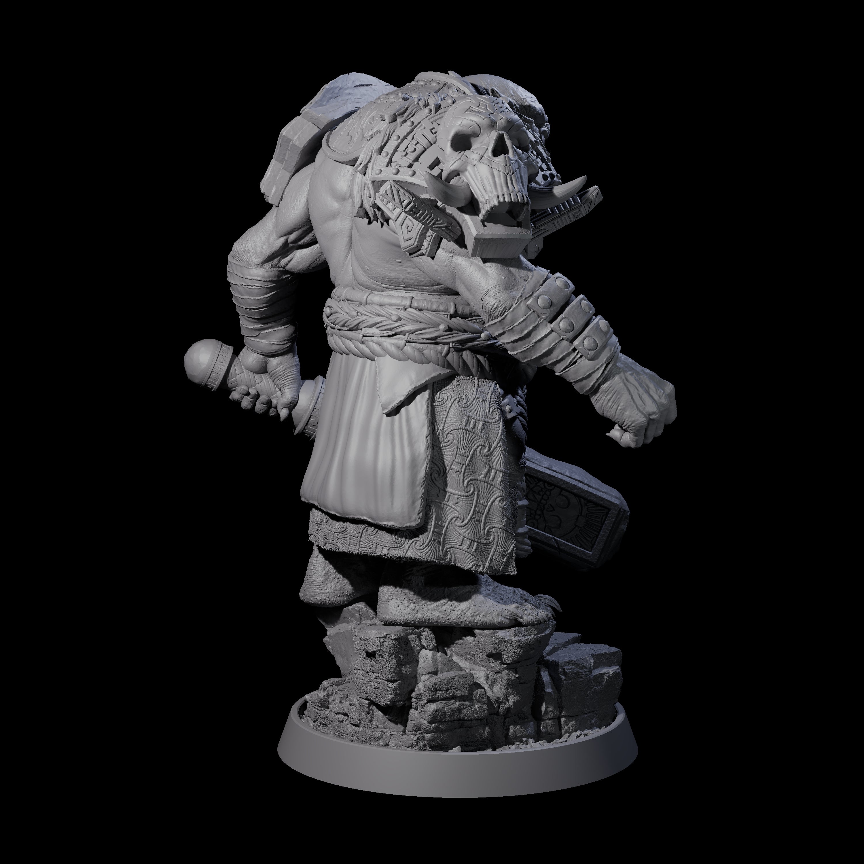 Athletic Tusked Hobgoblin E Miniature for Dungeons and Dragons, Pathfinder or other TTRPGs