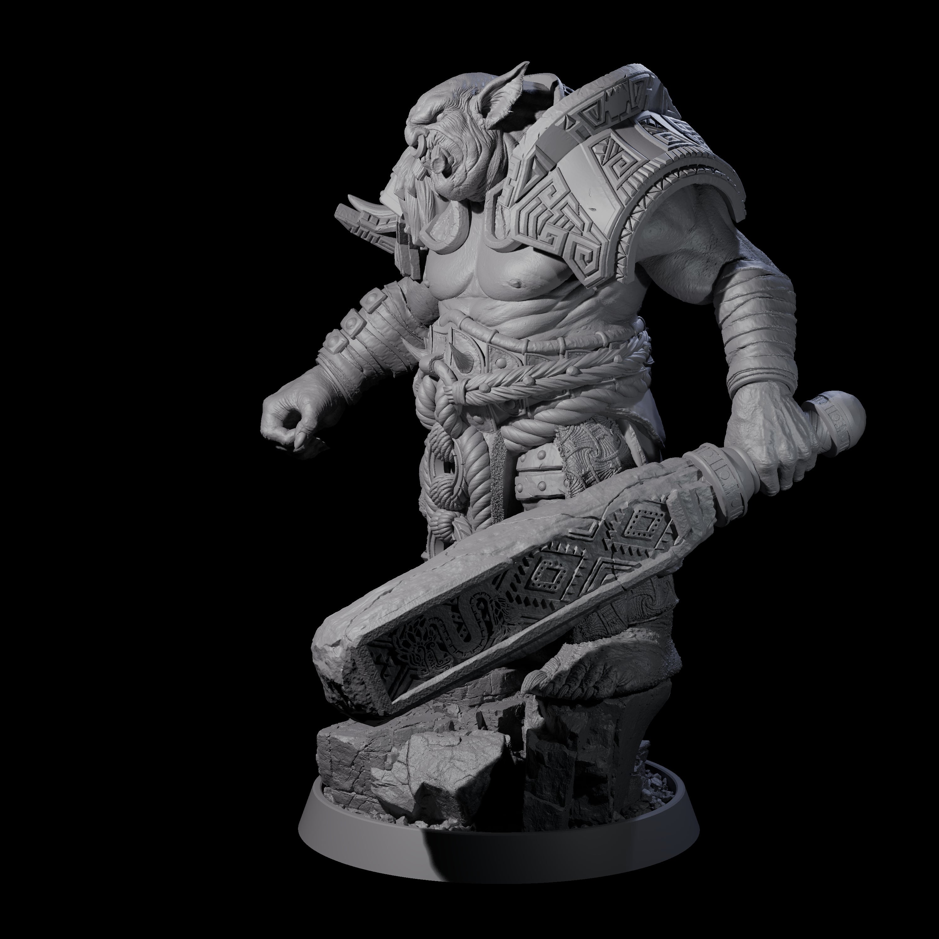 Athletic Tusked Hobgoblin E Miniature for Dungeons and Dragons, Pathfinder or other TTRPGs