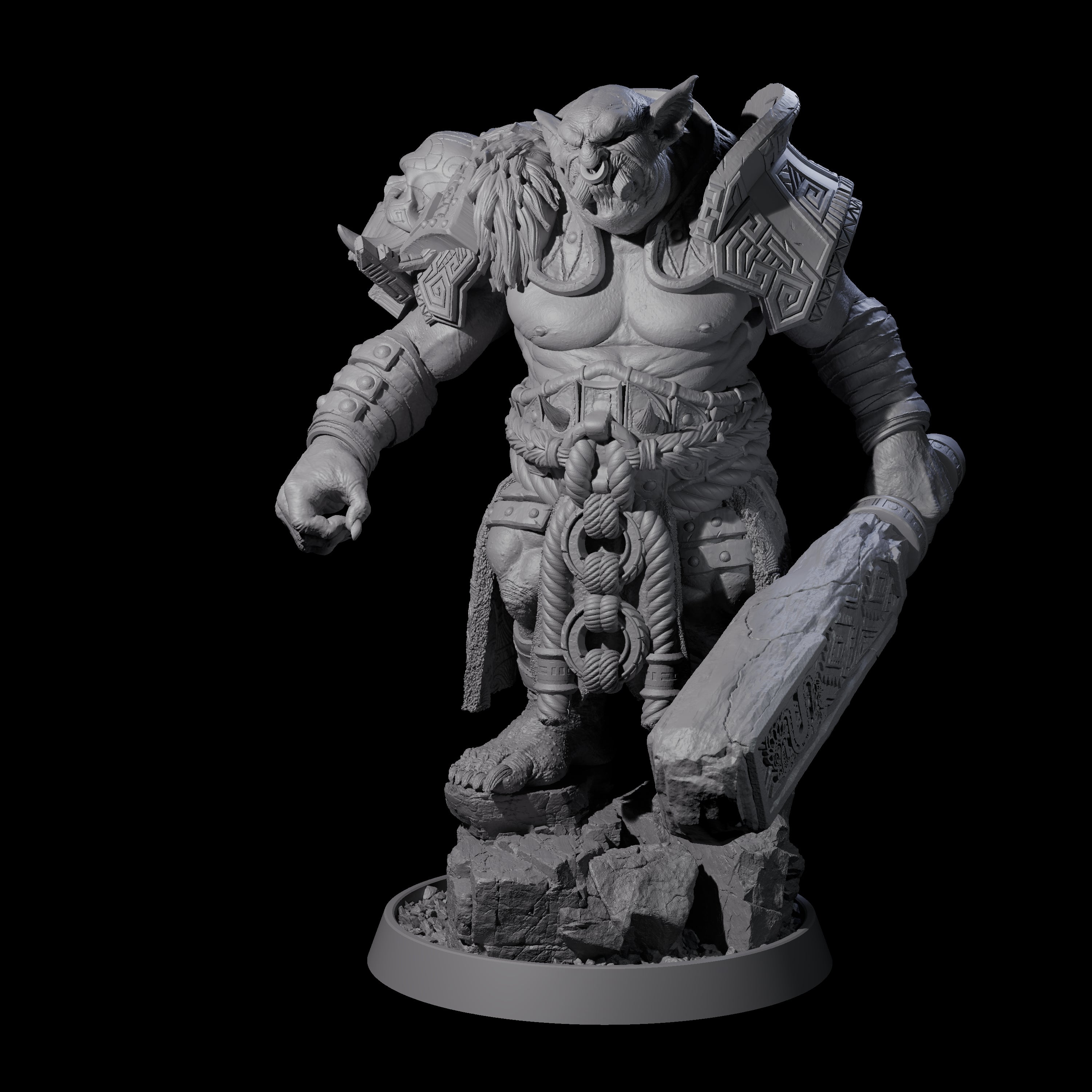 Athletic Tusked Hobgoblin E Miniature for Dungeons and Dragons, Pathfinder or other TTRPGs