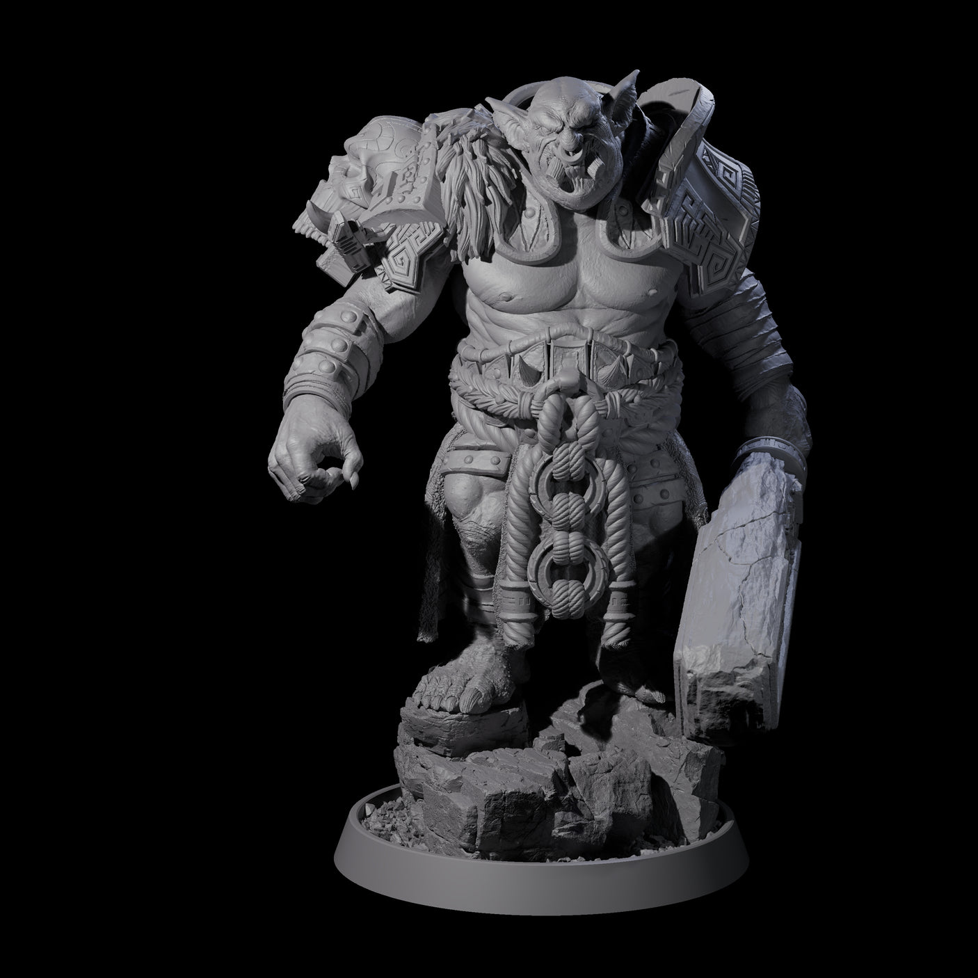 Athletic Tusked Hobgoblin E Miniature for Dungeons and Dragons, Pathfinder or other TTRPGs