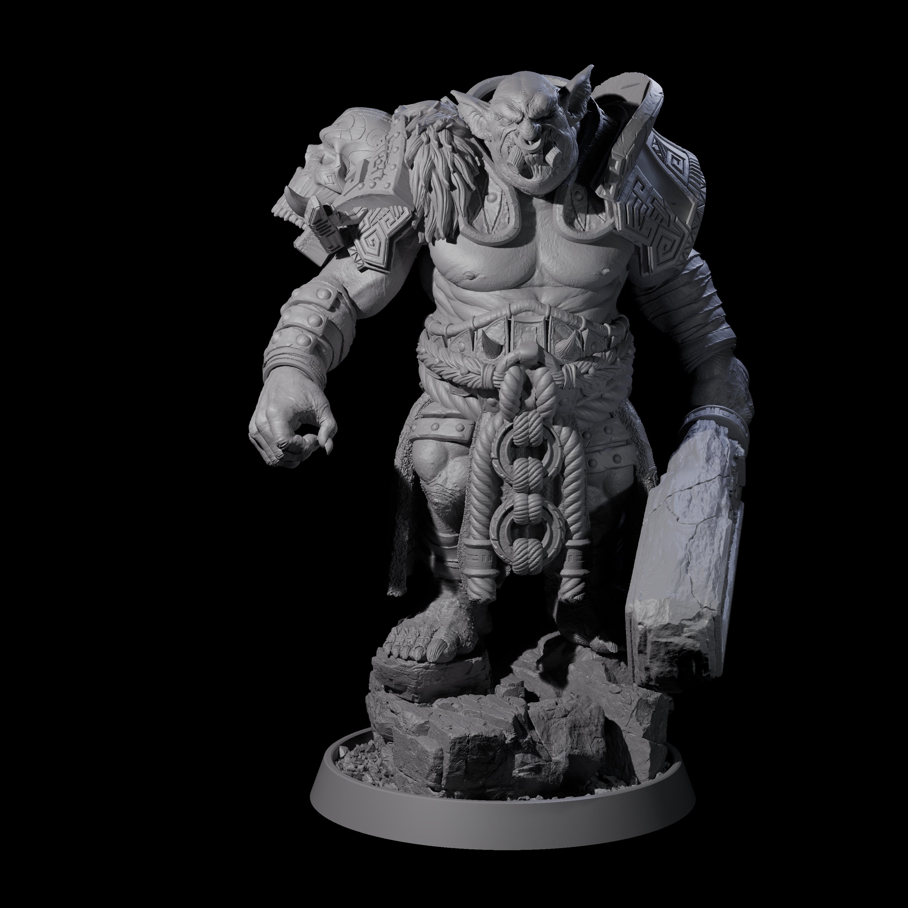 Athletic Tusked Hobgoblin E Miniature for Dungeons and Dragons, Pathfinder or other TTRPGs